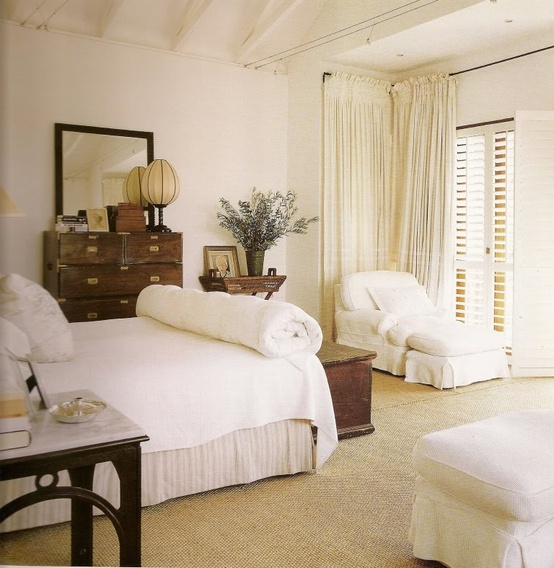 Nancy Meyers interiors inspiration example showcasing a traditional bedroom with comforting layered decor