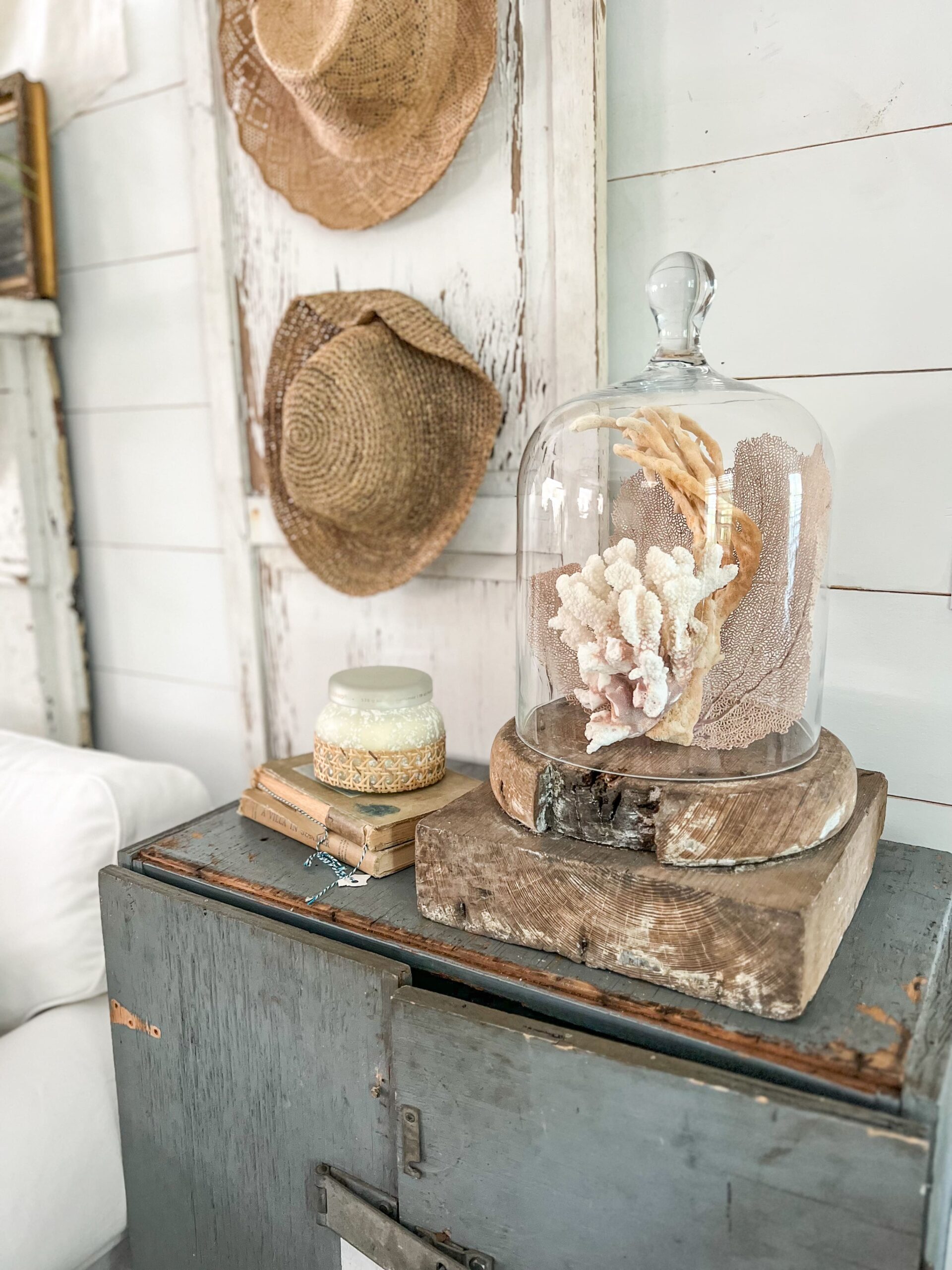 Coastal grandmother aesthetic vs Nancy Meyers interior design styles, example showcasing living room.