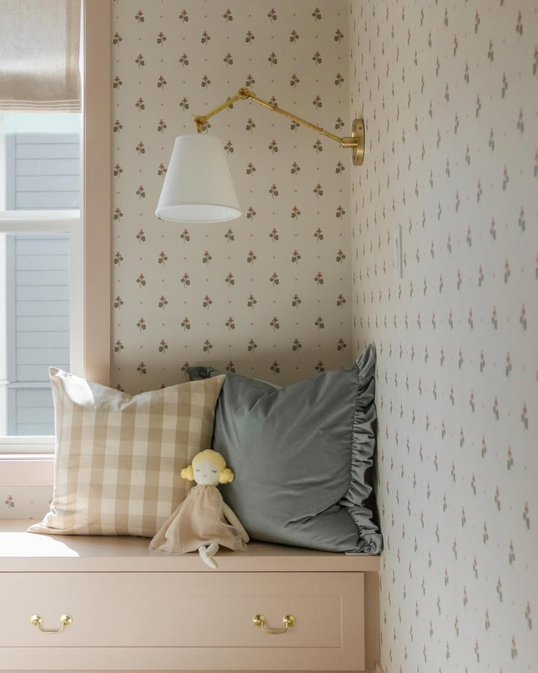 Vintage inspired nursery example featuring a traditional style in neutral color scheme