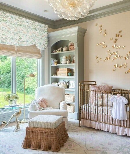 Vintage inspired nursery example featuring a traditional style in neutral color scheme with safari vintage theme