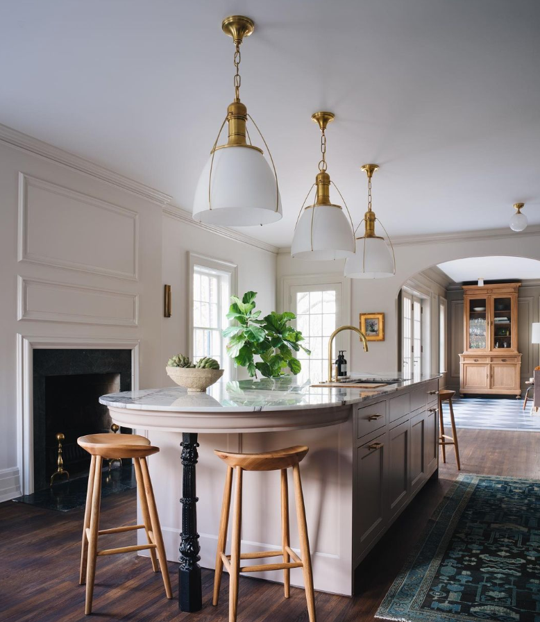 Curved furniture and architecture curved kitchen island
