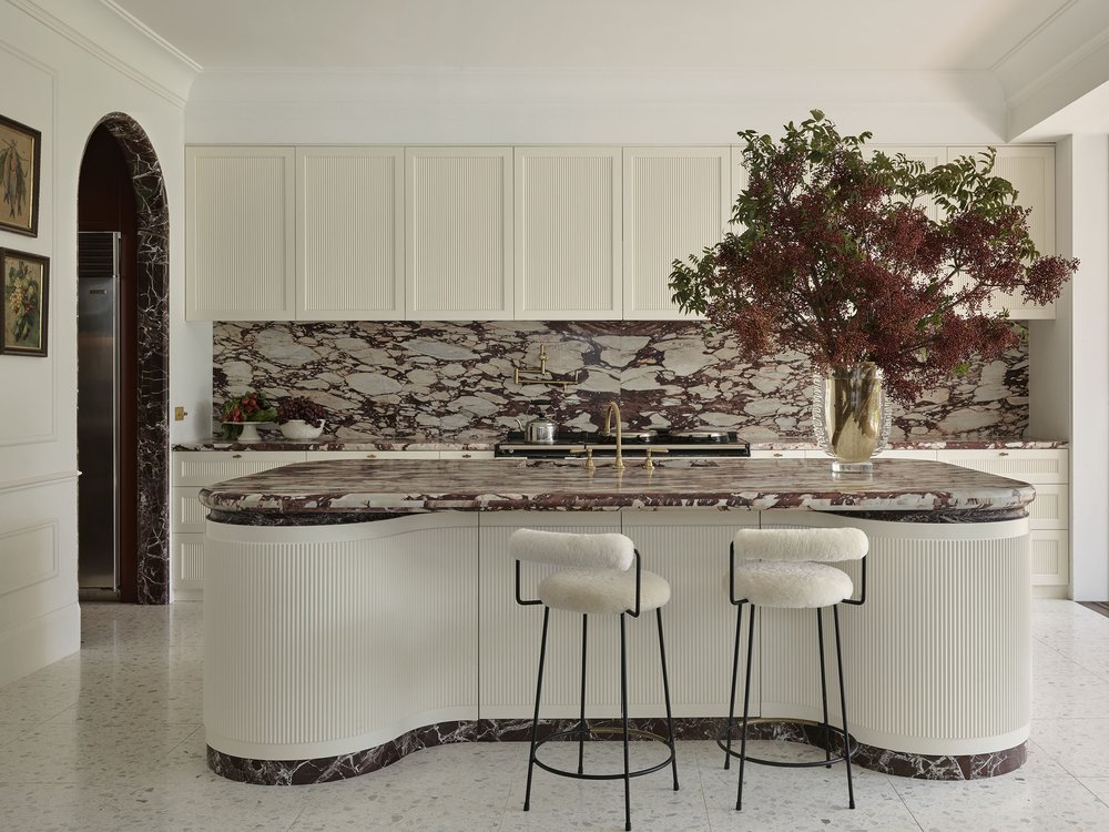 Curved furniture and architecture curved kitchen island