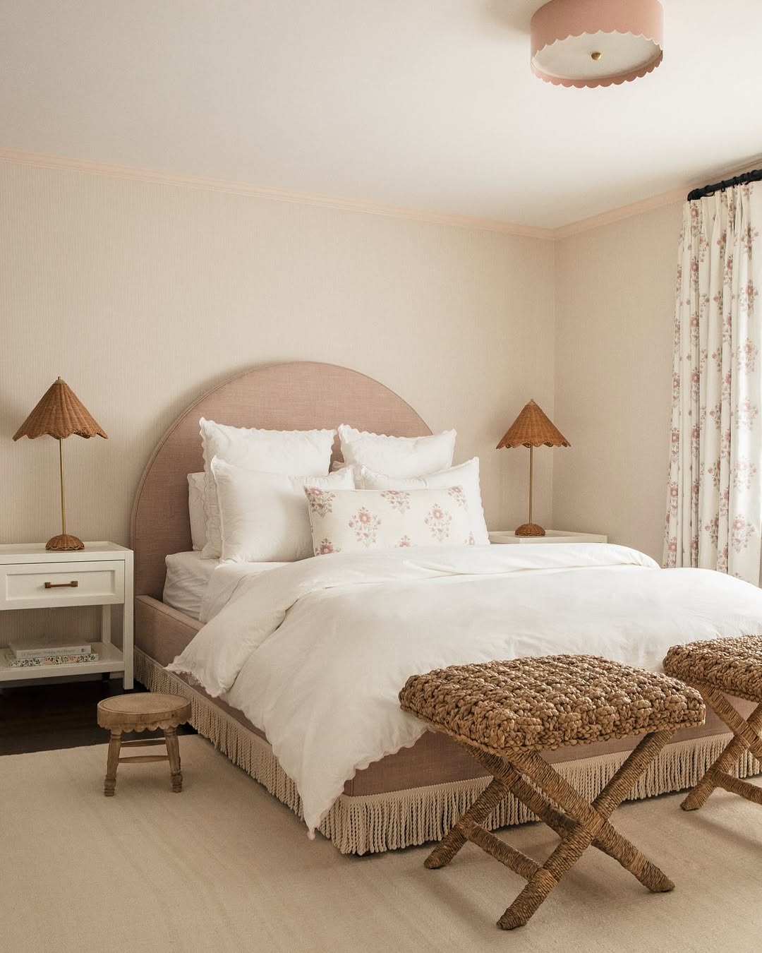 Bedroom design example of earthy modern traditional bedroom