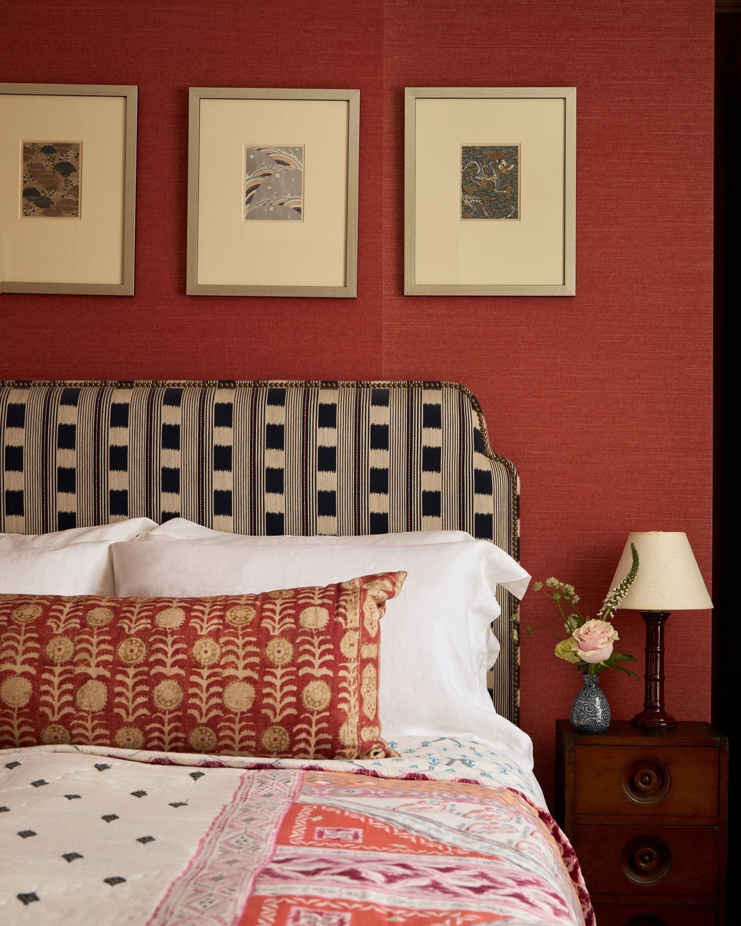 Bedroom design example of earthy contemporary eclectic bedroom