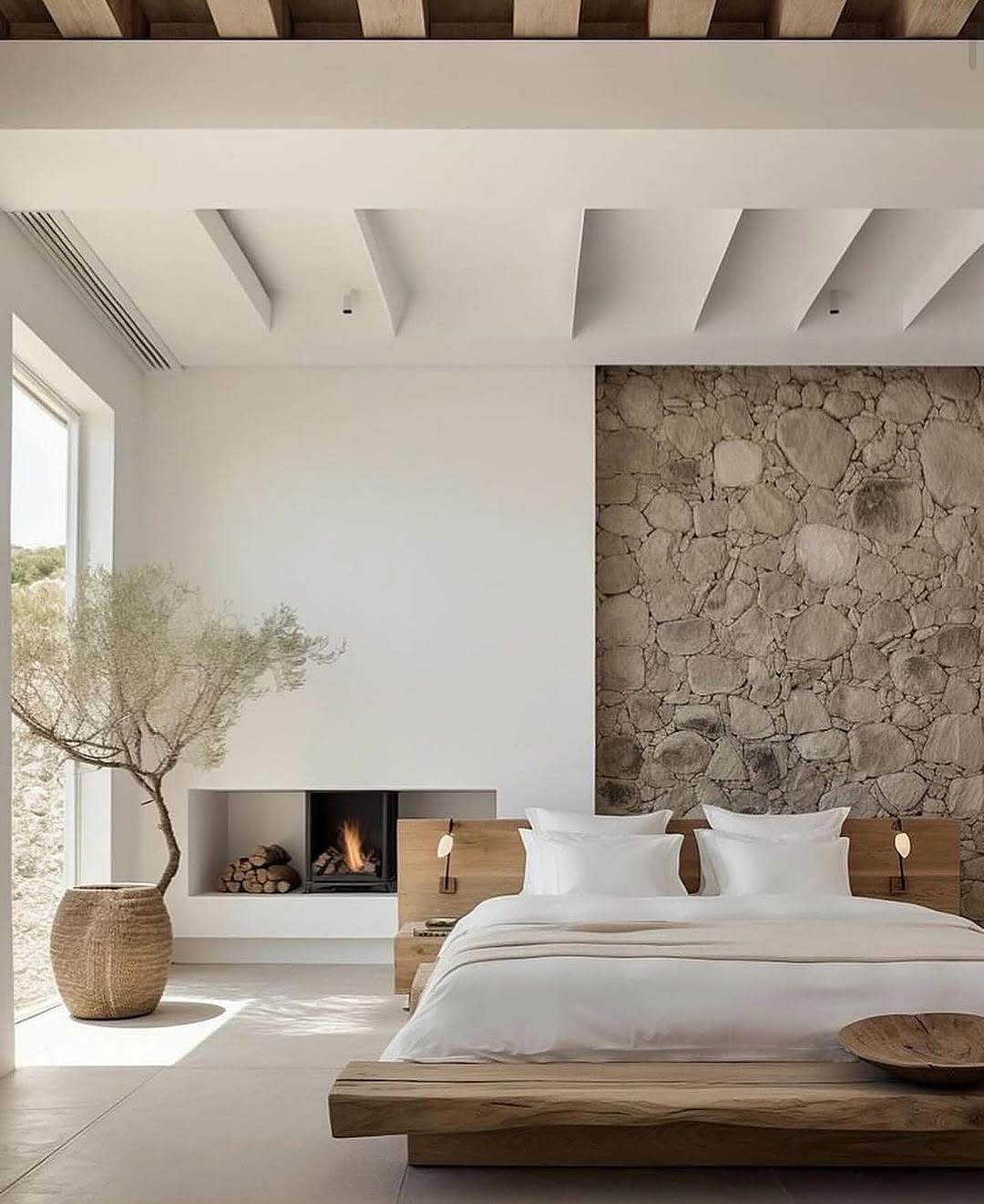 image showcasing a bedroom as an example of japandi interior design style