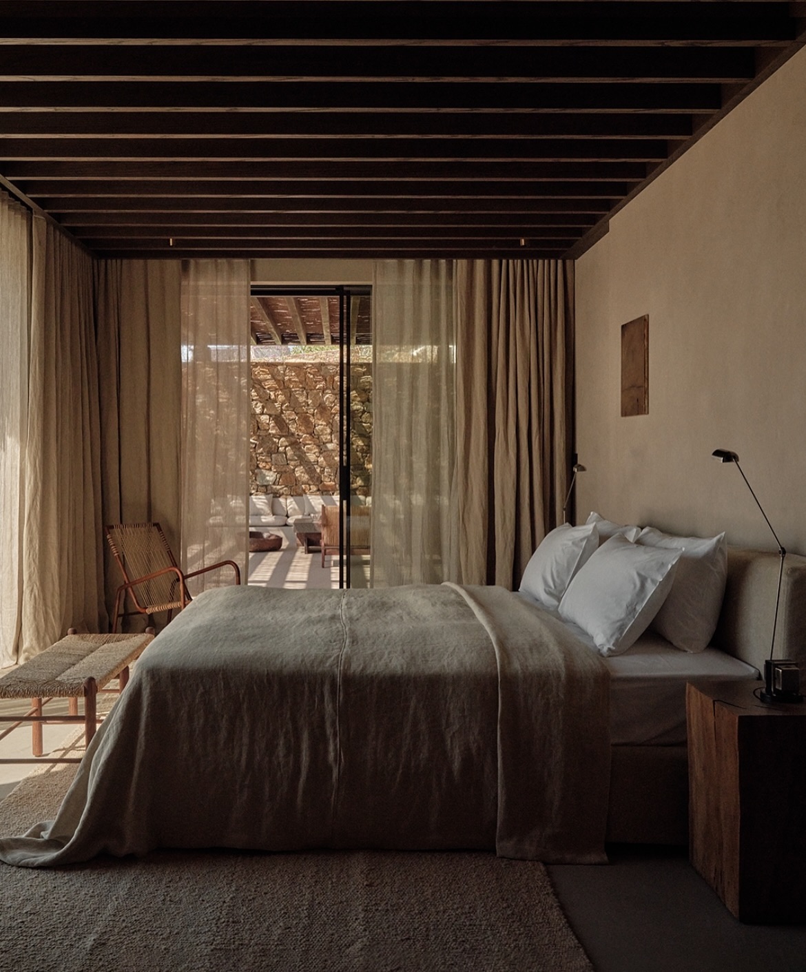 image showcasing a bedroom as an example of japandi interior design style