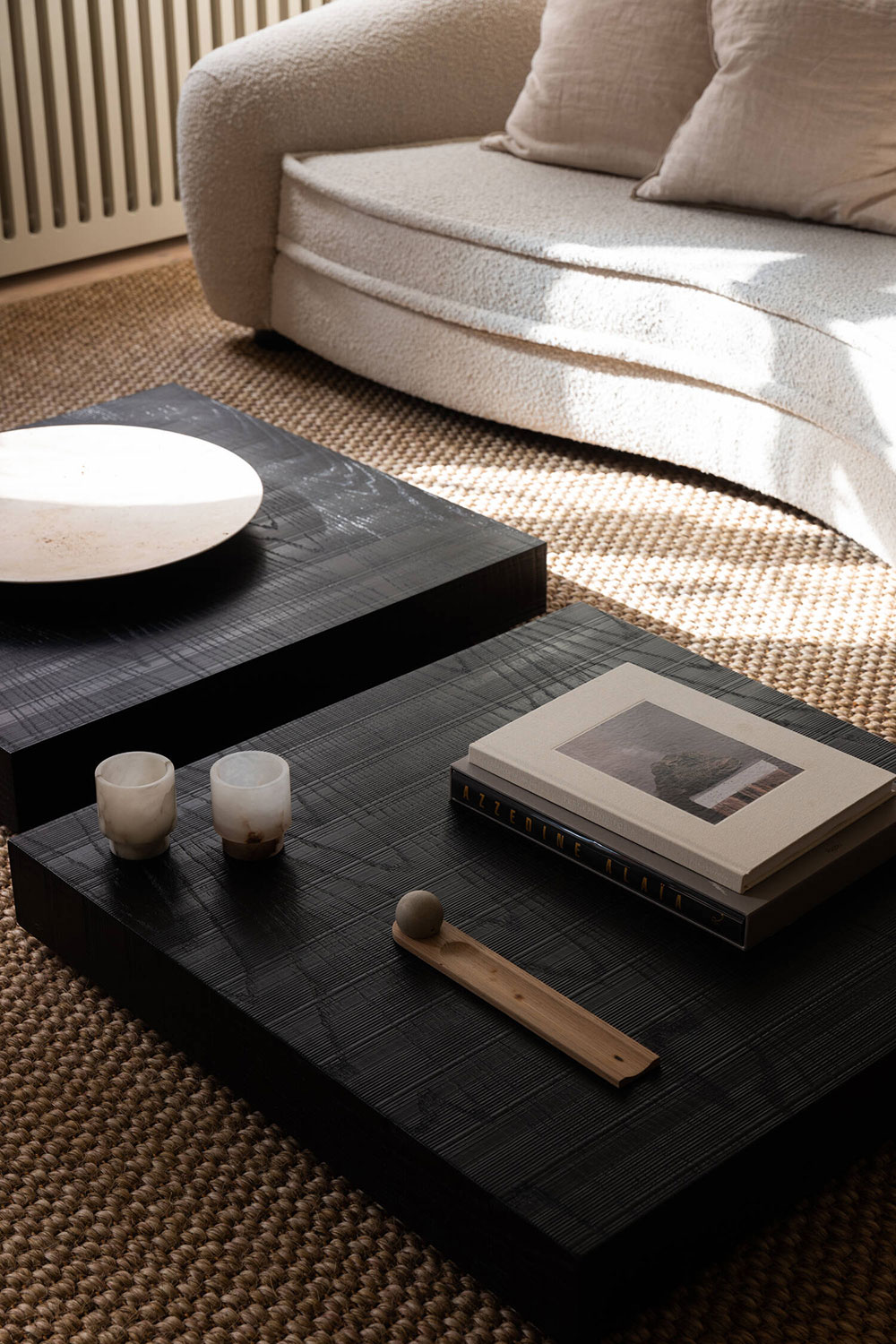 image showcasing a living room closeup as an example of japandi interior design style