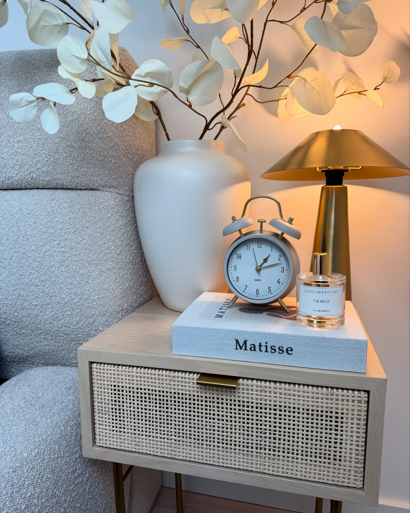 boucle fabric example featuring a living room in modern heirloom style