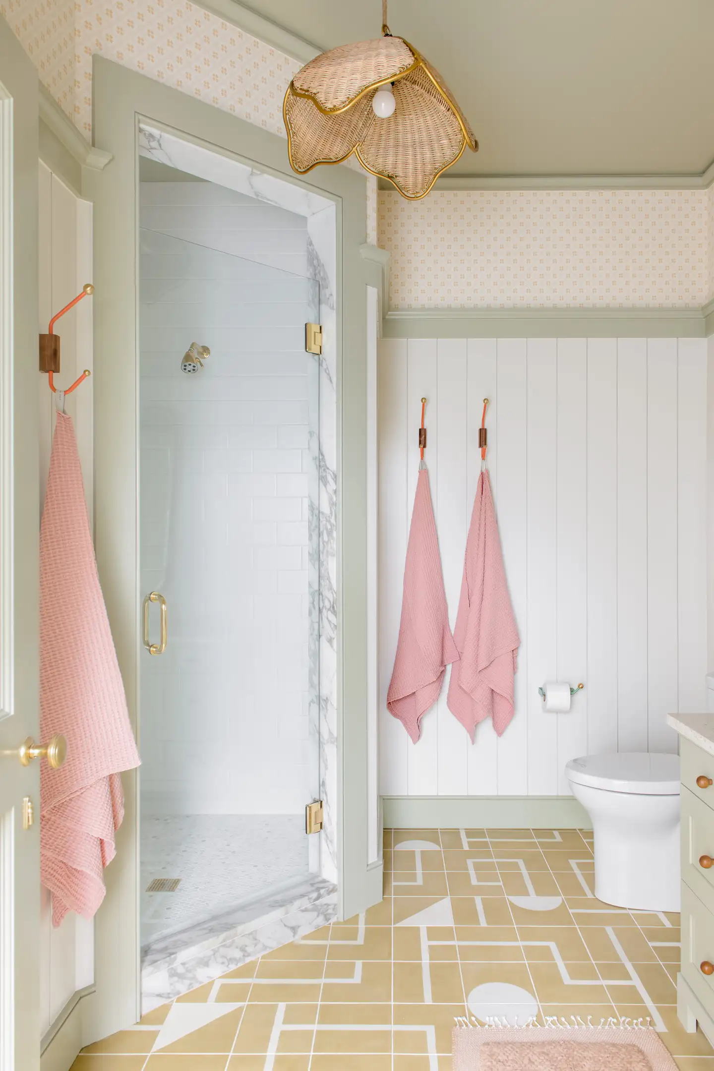 example of Jack and Jill bathroom in modern transitional style for kids