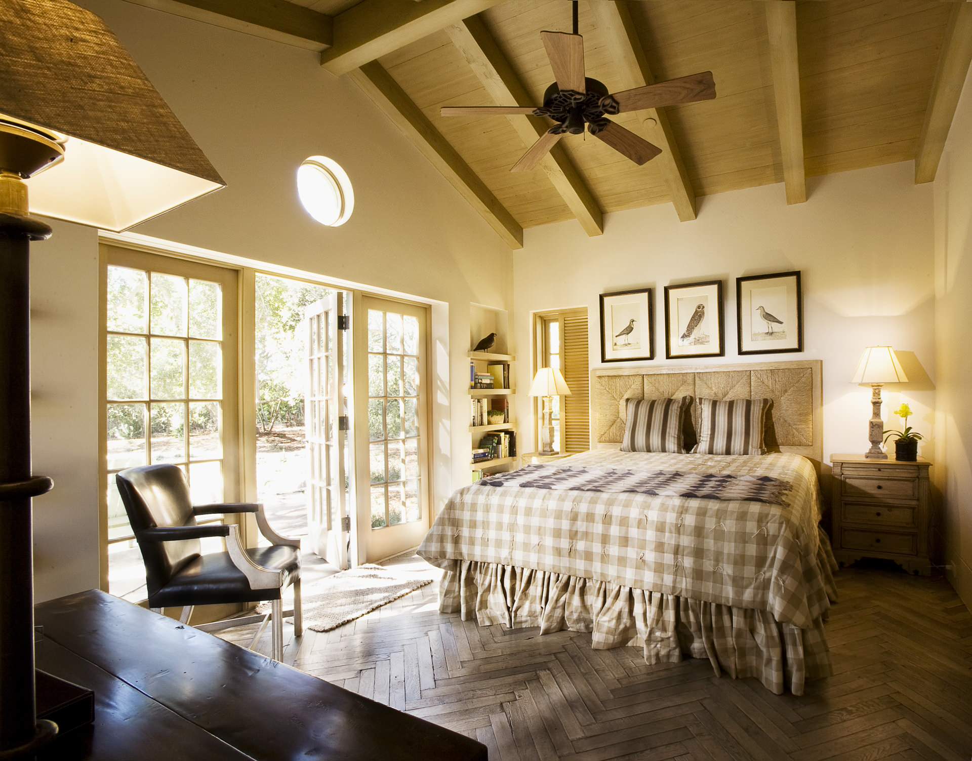 photo featuring traditional cottage core bedroom in neutrals