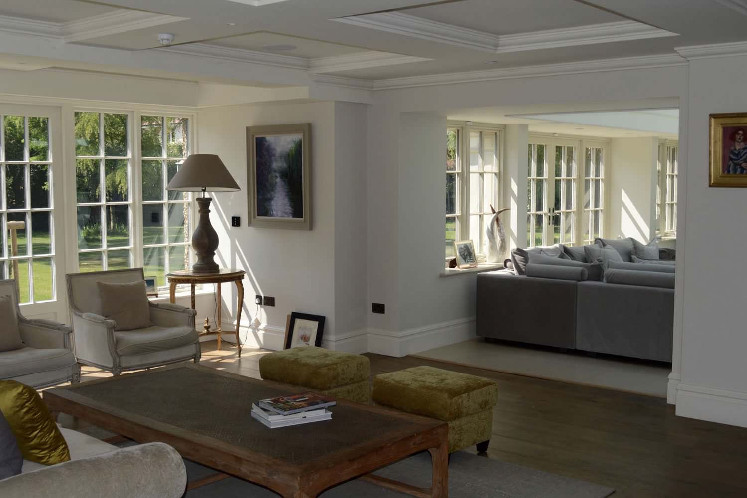 living room in traditional style featuring smart home gadgets