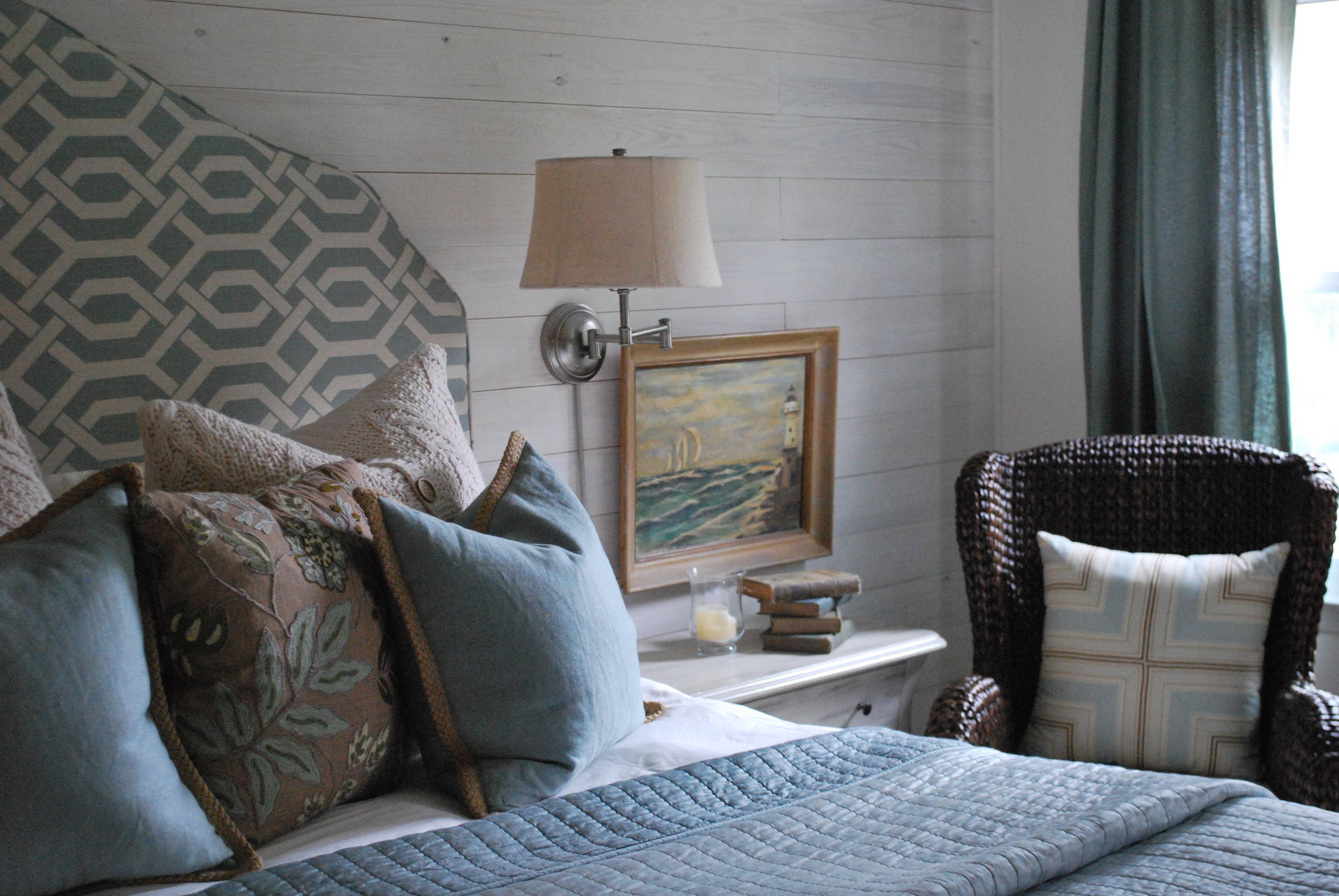 Example of cottagecore bedroom ideas featuring chic style in neutral rustic coastal color scheme