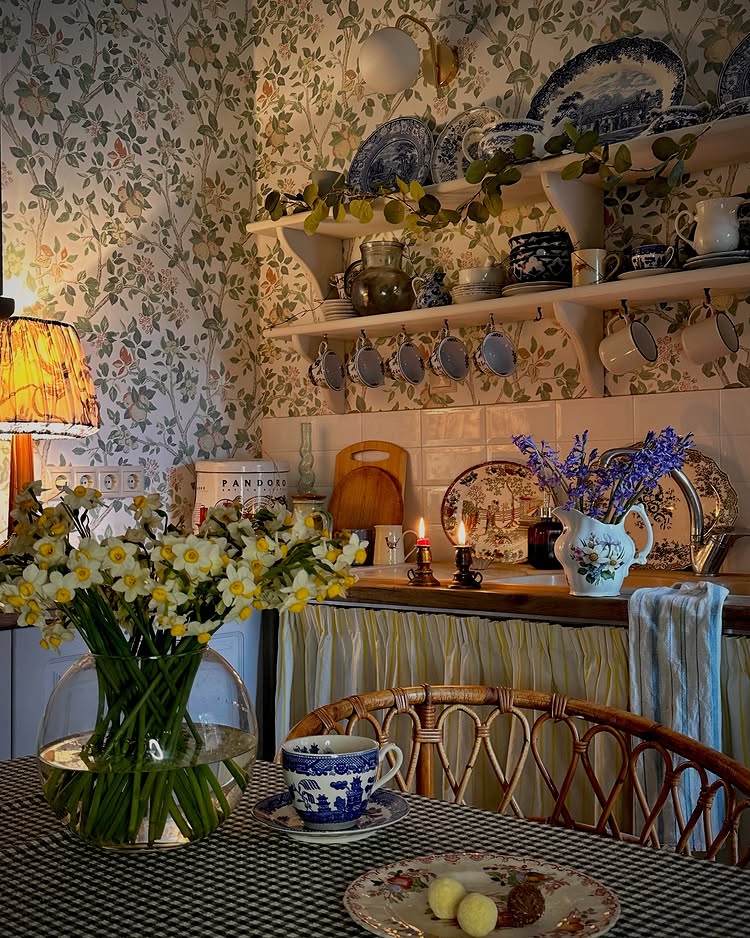 Example of modern cottage kitchen shown as example of cottagecore kitchen ideas