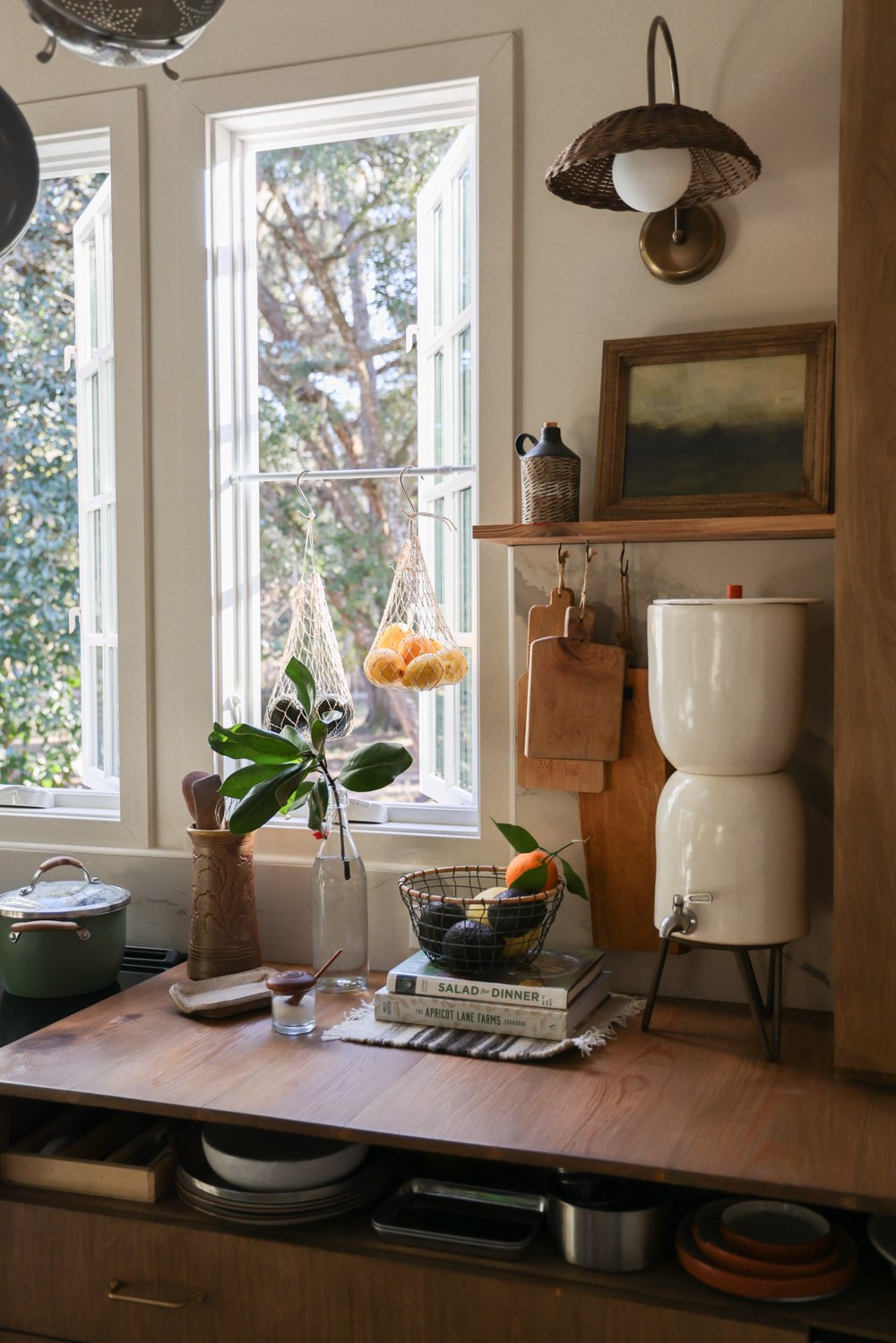 Example of modern cottage kitchen shown as example of cottagecore kitchen ideas