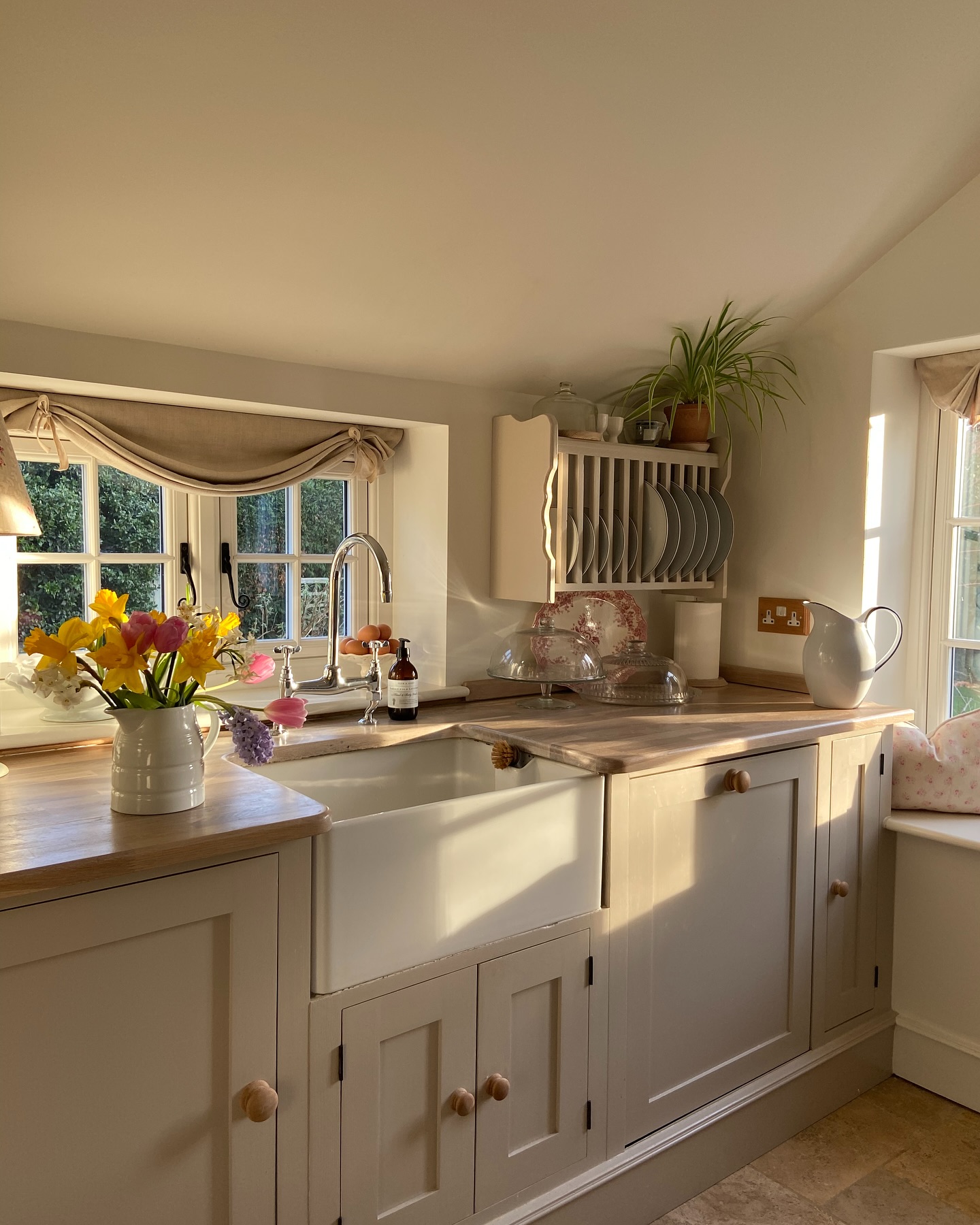 kitchen in cottage style example of thrifted cottagecore decor finds aesthetic