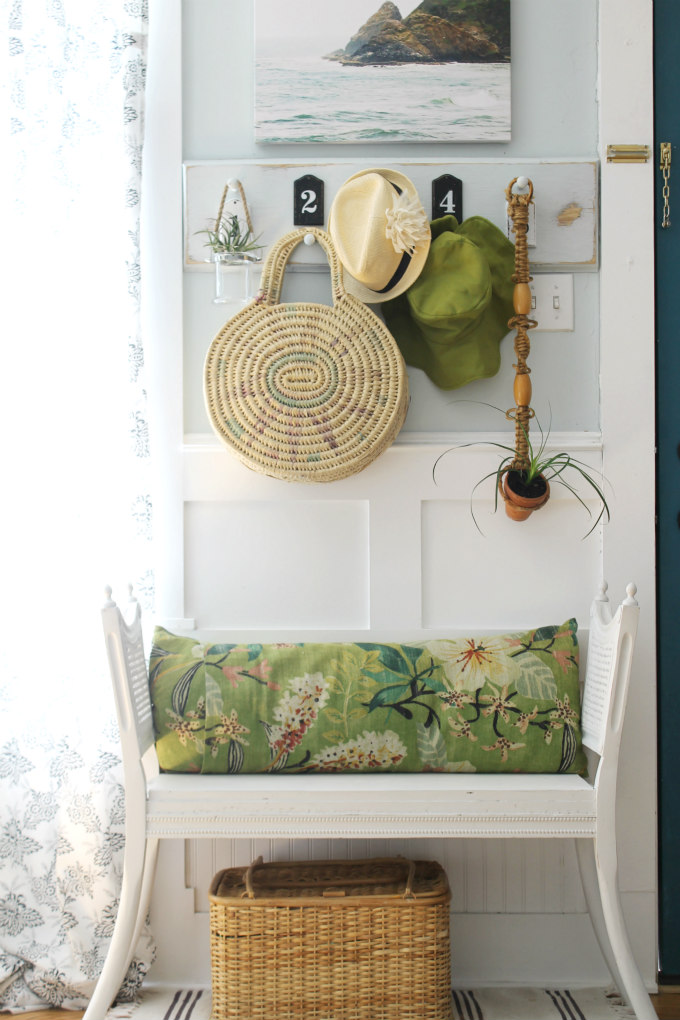 entryway in cottage style example of thrifted cottagecore decor finds aesthetic