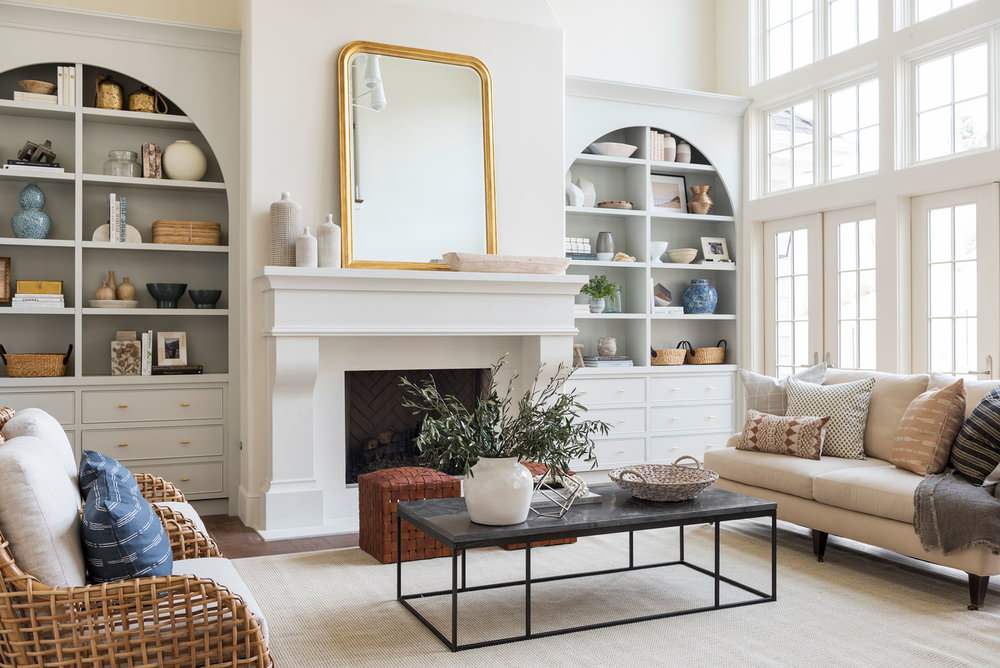 cove remodel from Studio McGee showcasing modern heritage living room