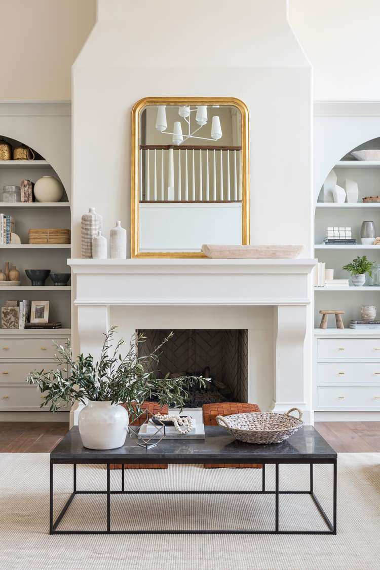 cove remodel from Studio McGee showcasing modern heritage living room