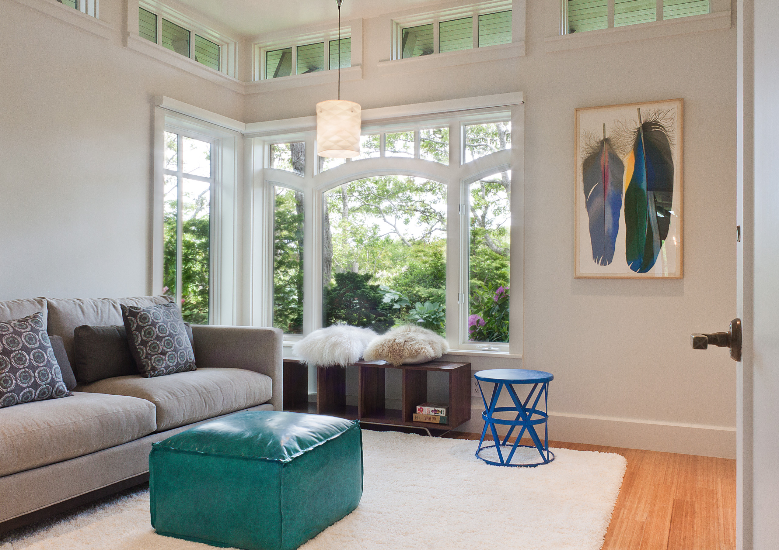 Image showing family room in Cape cottage home tour showing cottage home decorating ideas