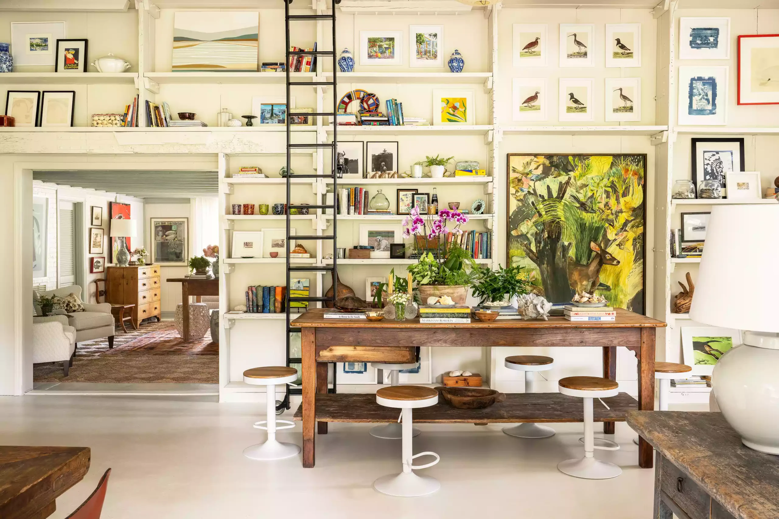Vintage fall decor idea featuring kitchen in the Grandmacore and Maximalism decor style