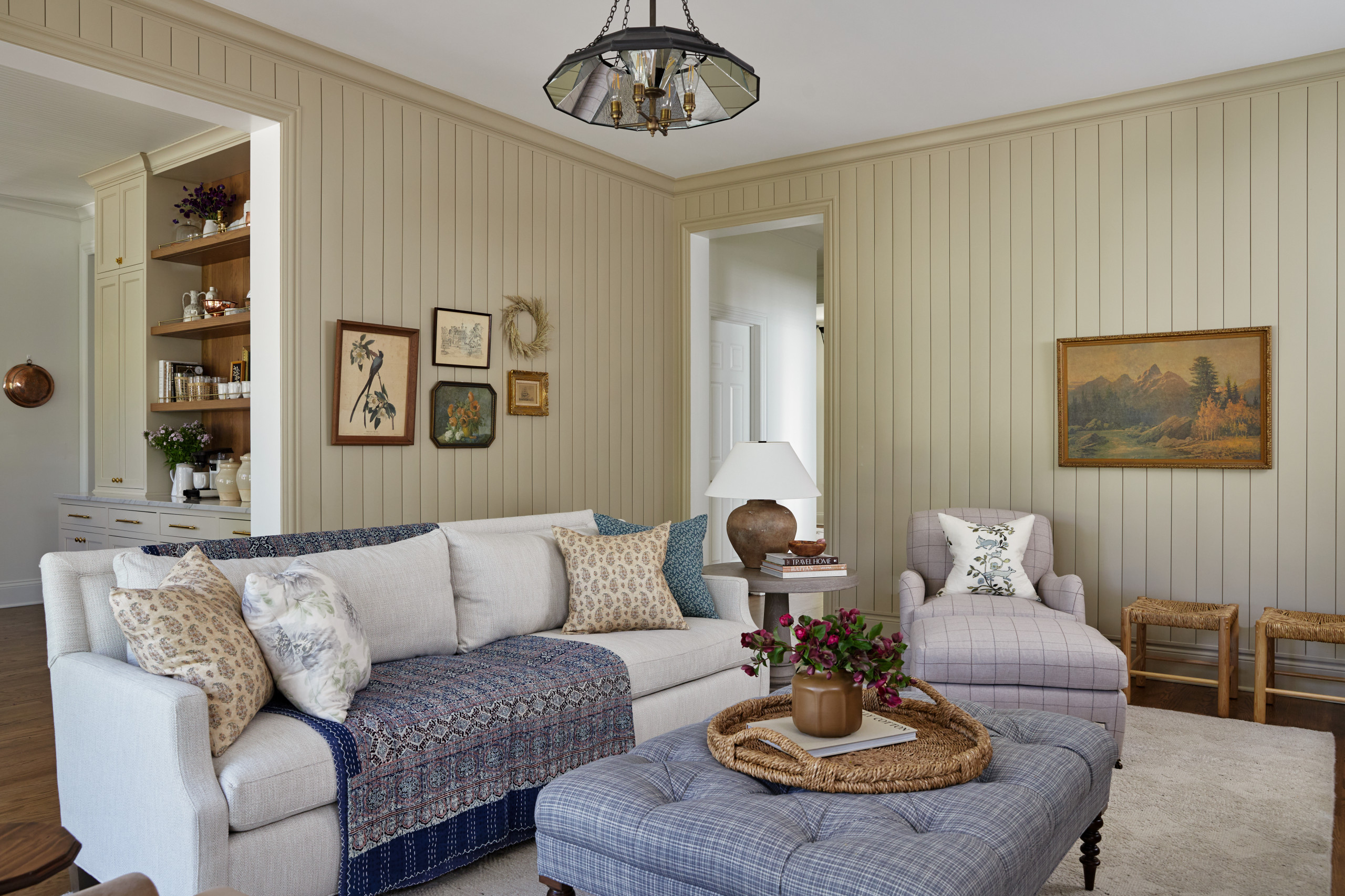 French country home decor inspired home decor featuring living room