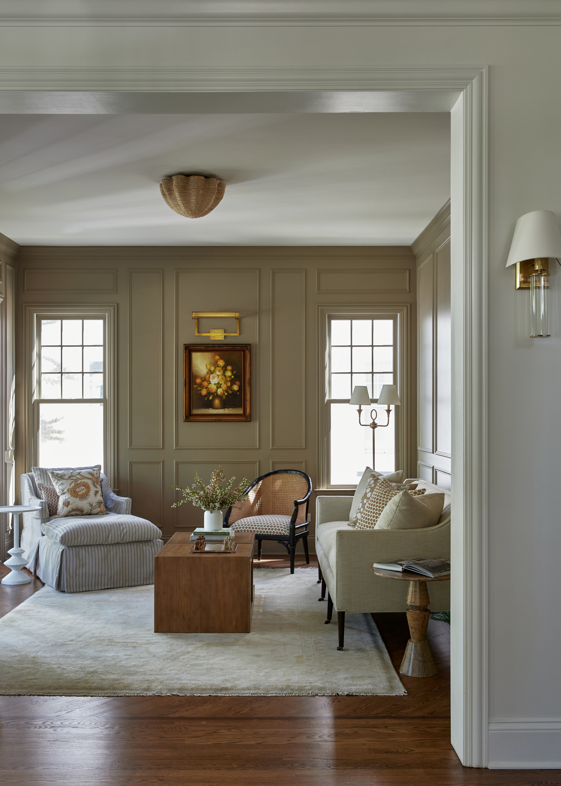 French country home decor inspired home decor featuring living room