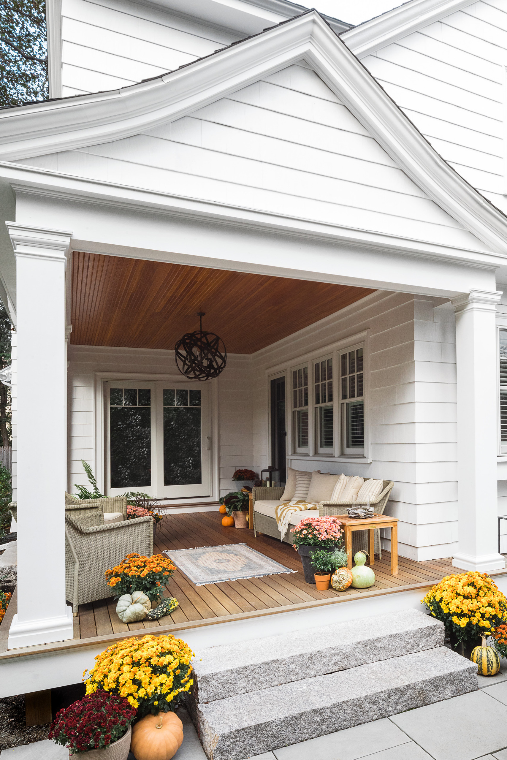 Charming home tour featuring colonial home decor style porch