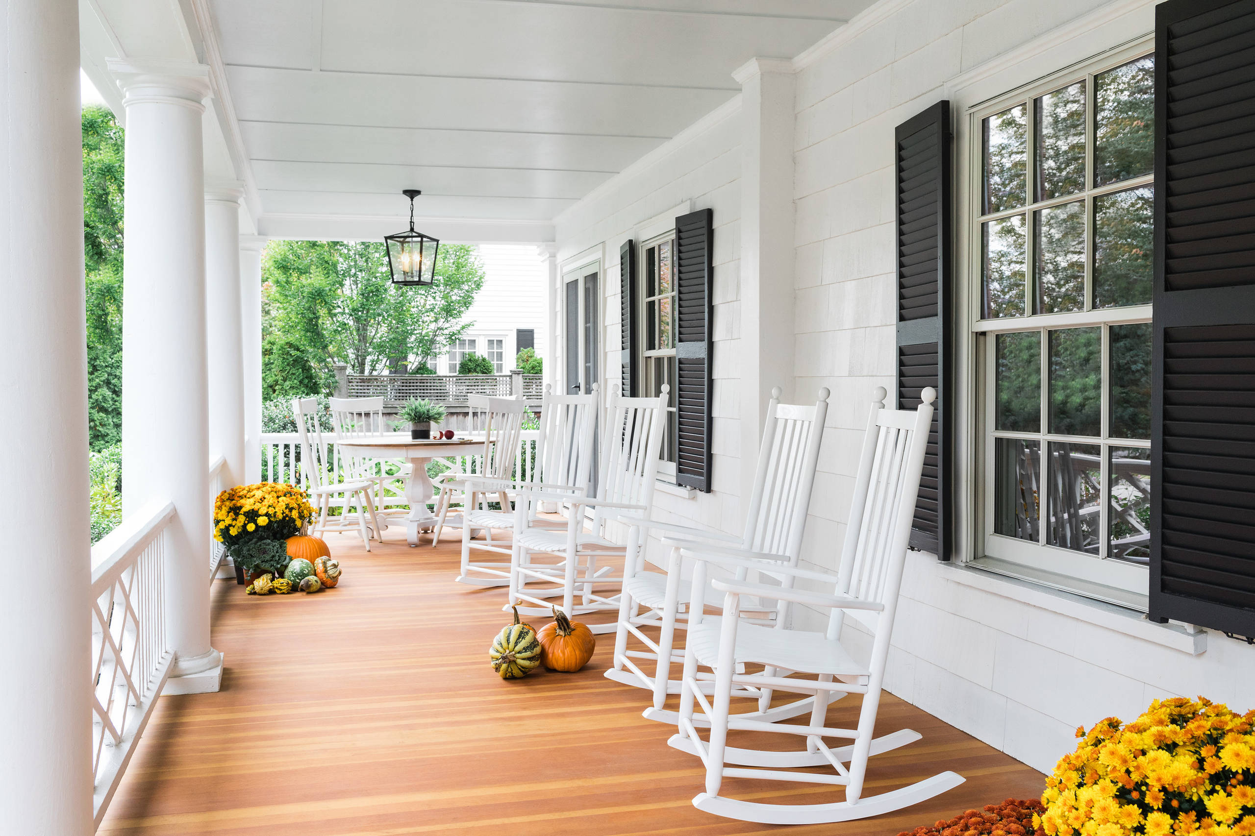 Charming home tour featuring colonial home decor style porch