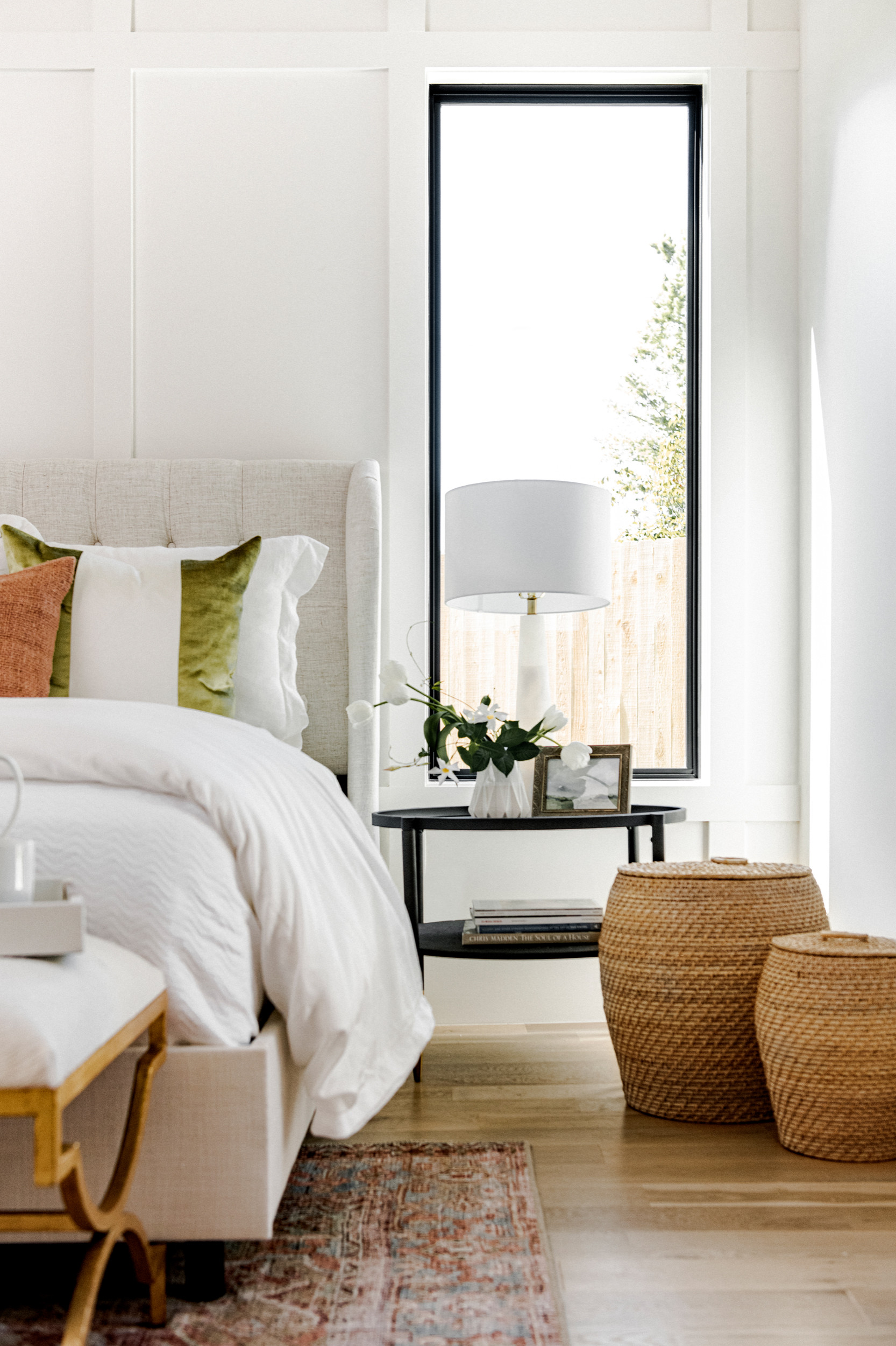Home tour featuring bedroom with modern european home decor