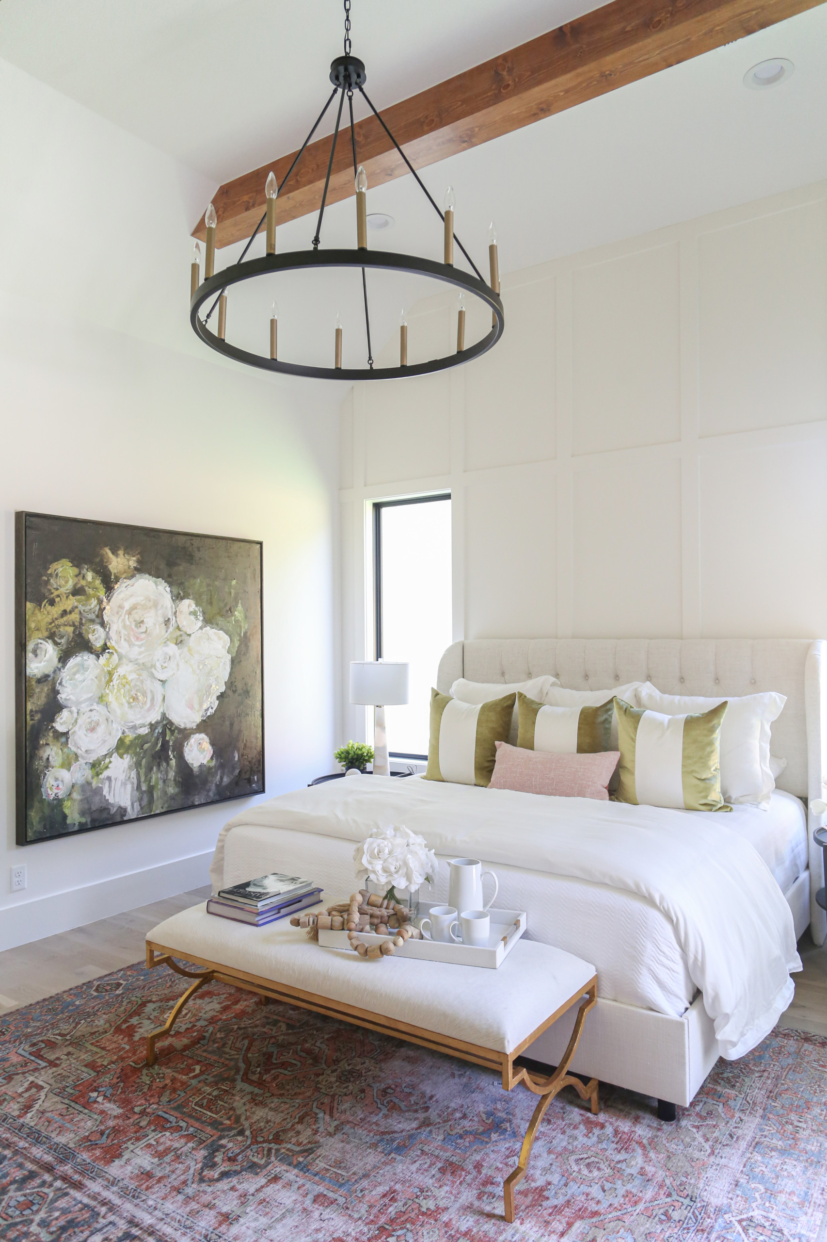 Home tour featuring bedroom with modern european home decor