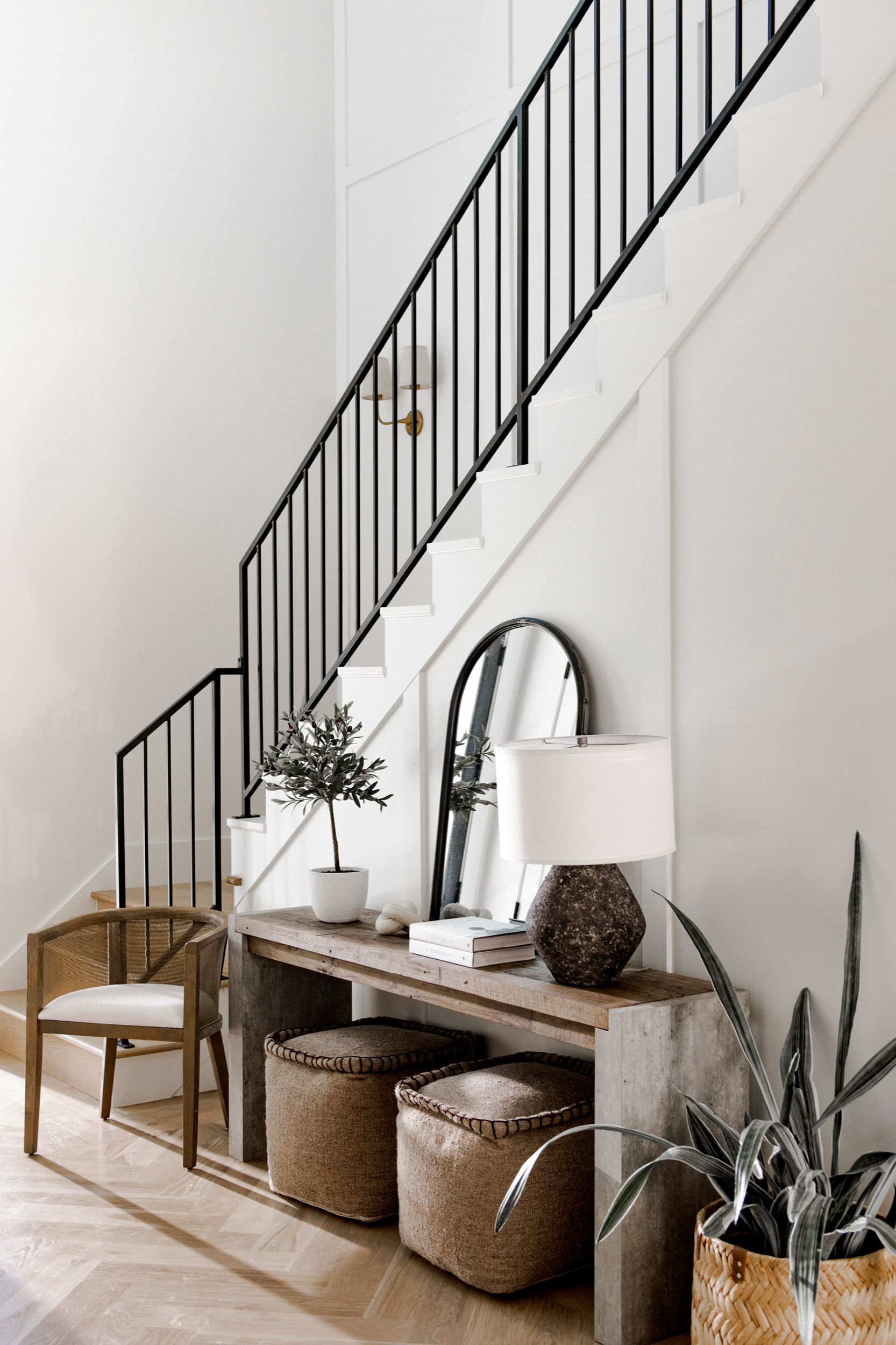 Home tour featuring entryway with modern european home decor