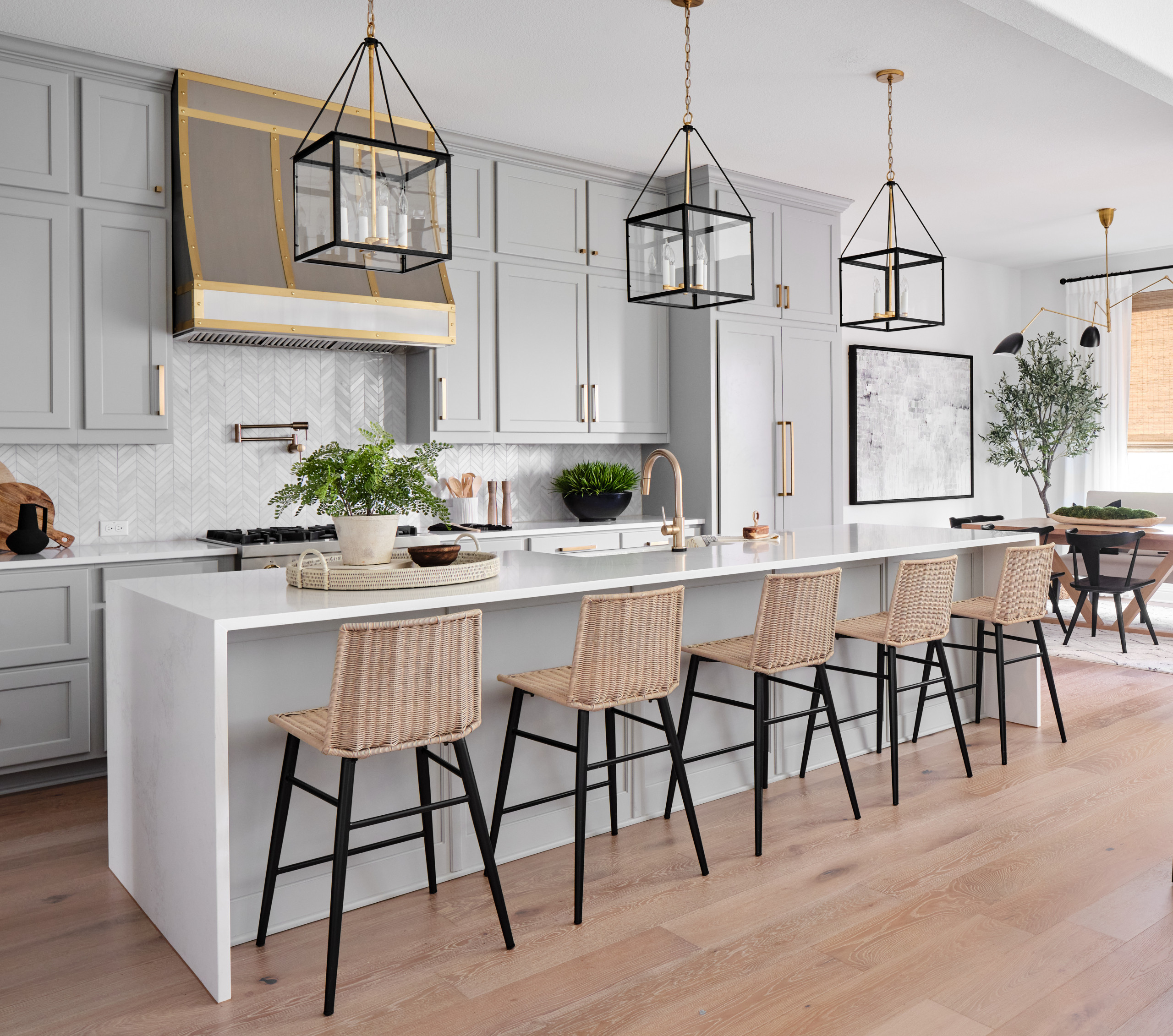 Home tour kitchen featuring organic modern home decor