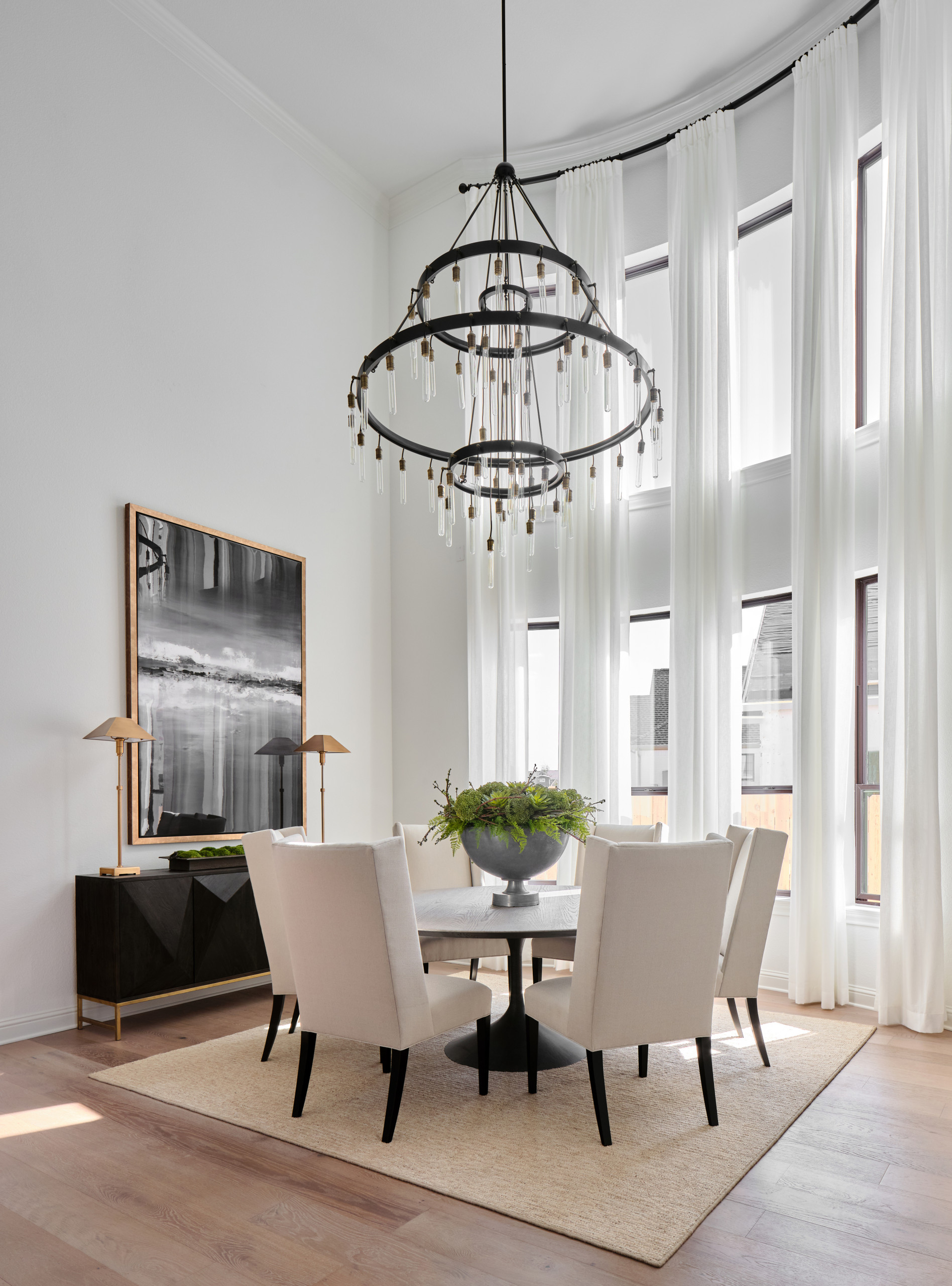 Home tour dining room featuring organic modern home decor