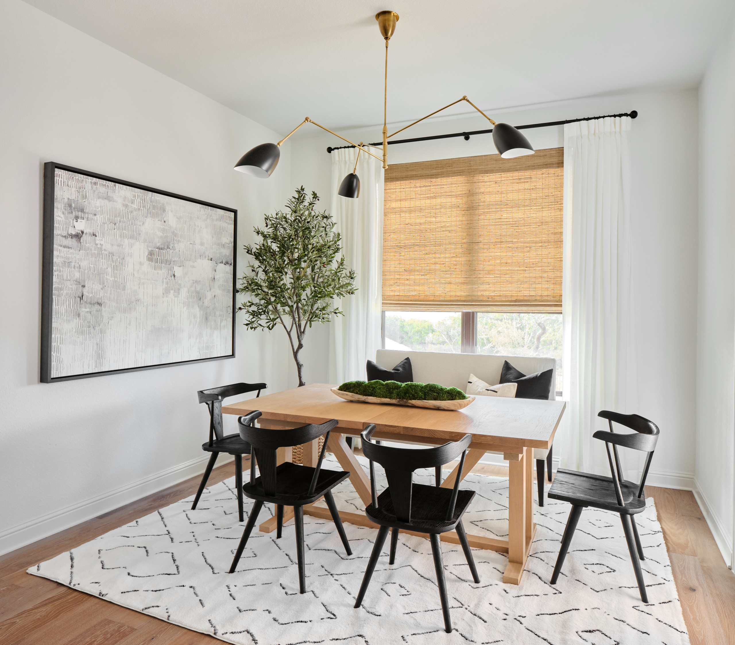 Home tour breakfast room featuring organic modern home decor