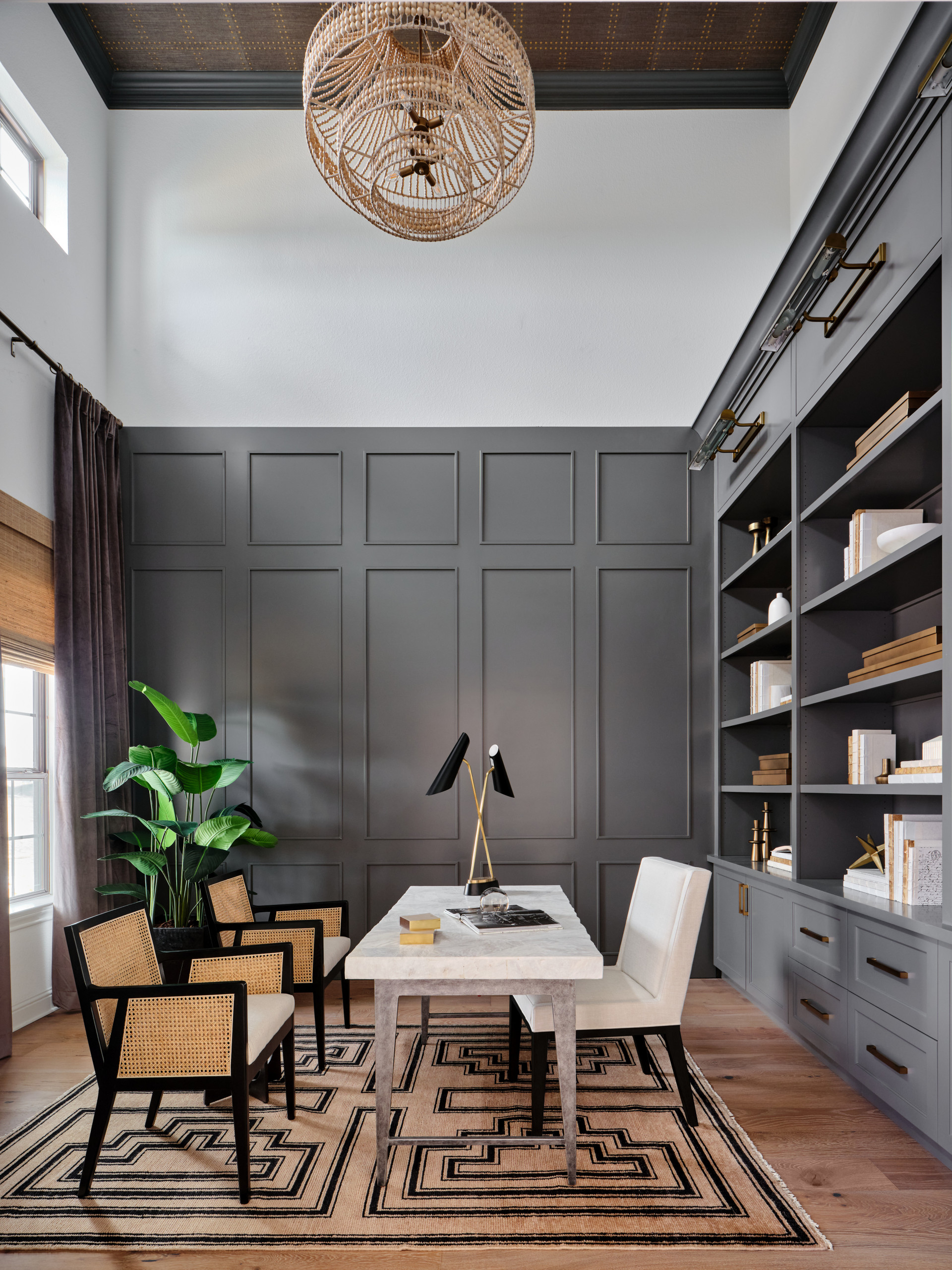 Home tour study room featuring organic modern home decor