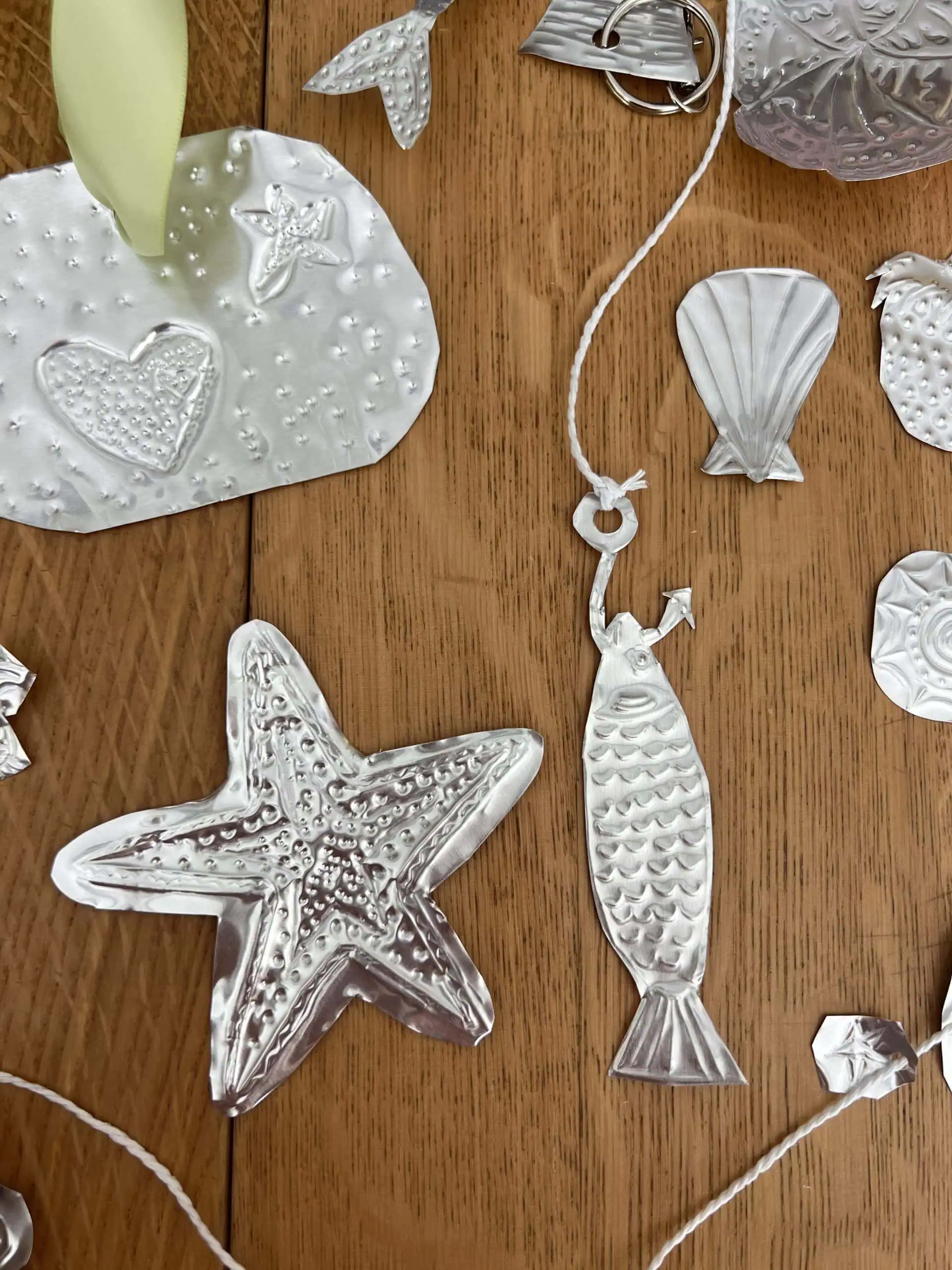 Fall craft ideas featuring tin embossed decor