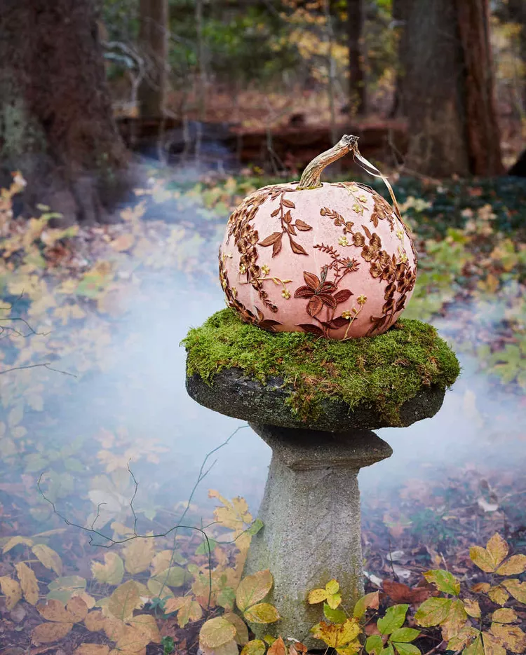 Fall craft ideas featuring pink and bold pumpkin
