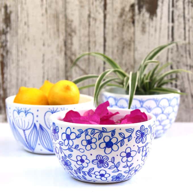 Crafternoon idea featuring DIY ceramic bowls