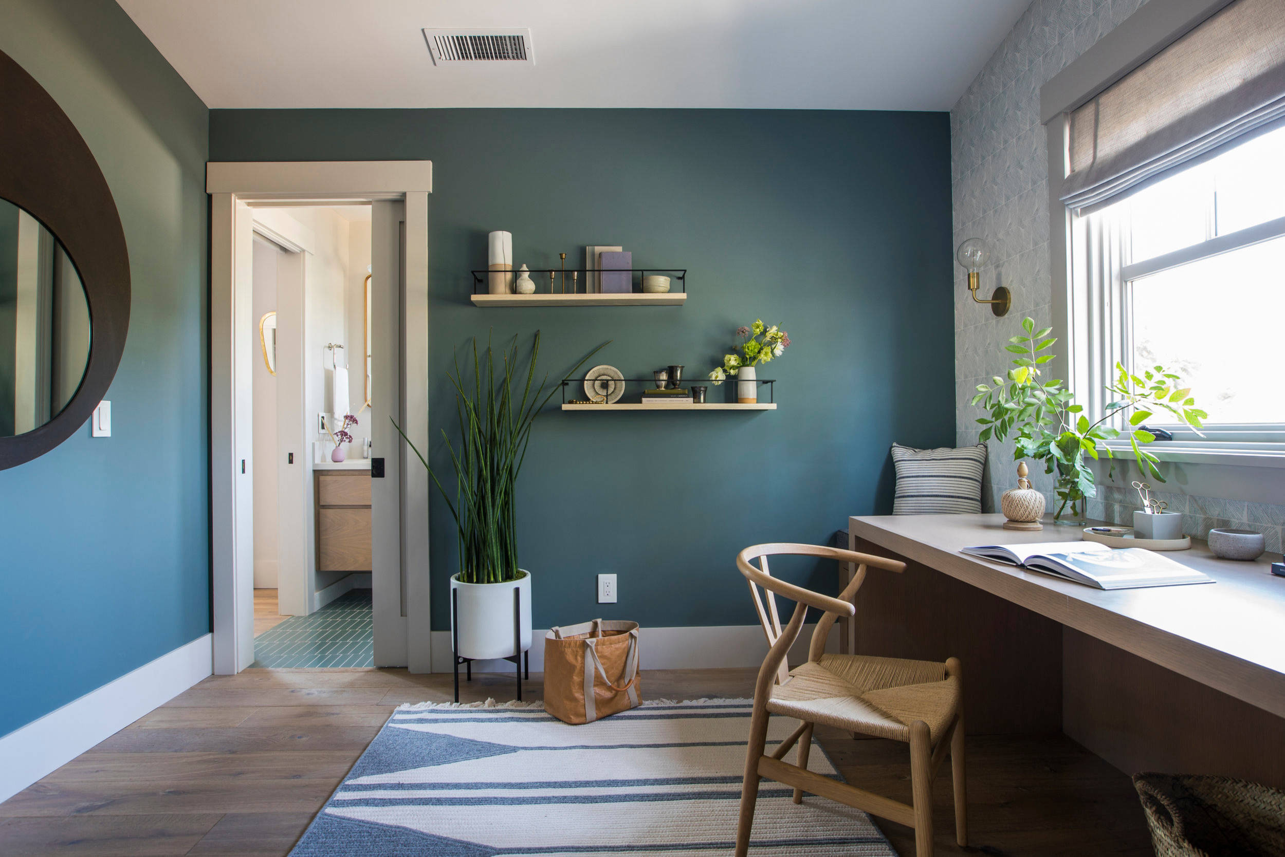 Contemporary home tour featuring home office