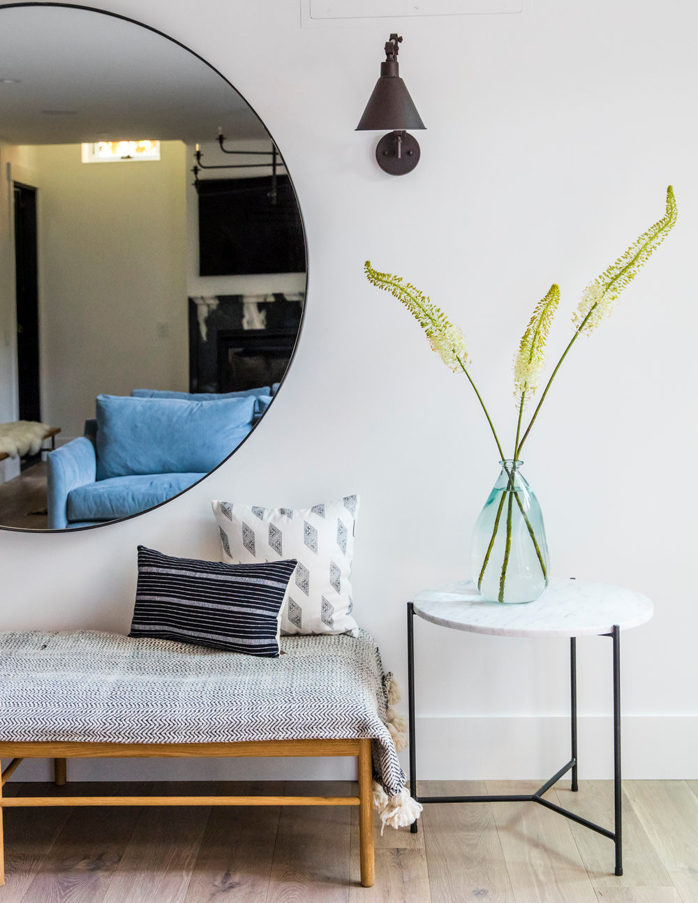 Contemporary home tour featuring family room