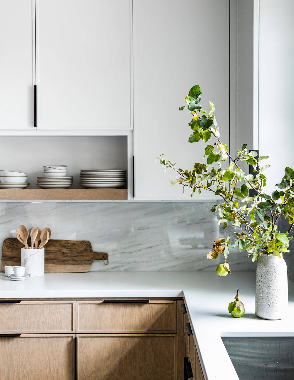 Contemporary home tour featuring kitchen