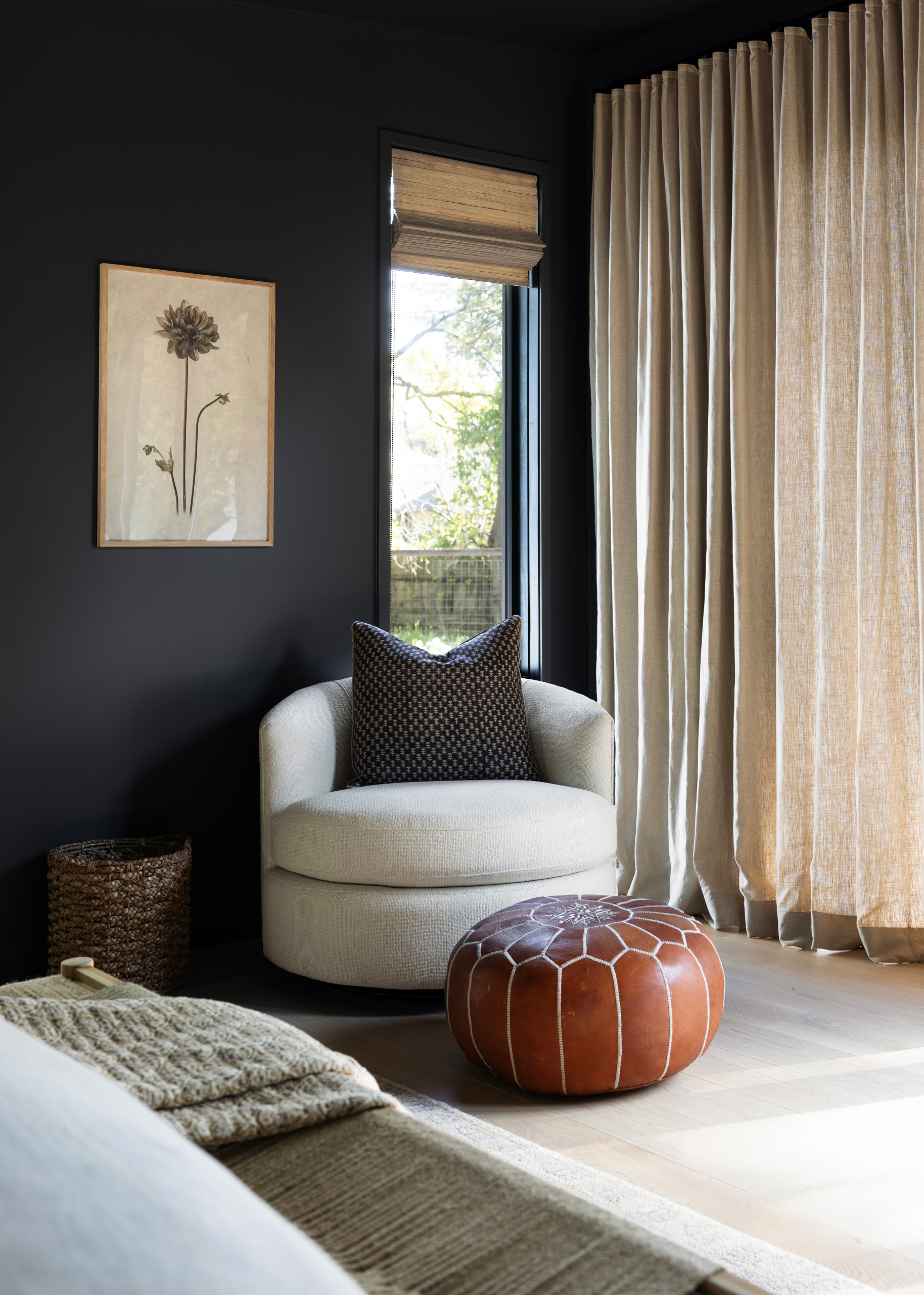Organic modern home tour example featuring bedroom