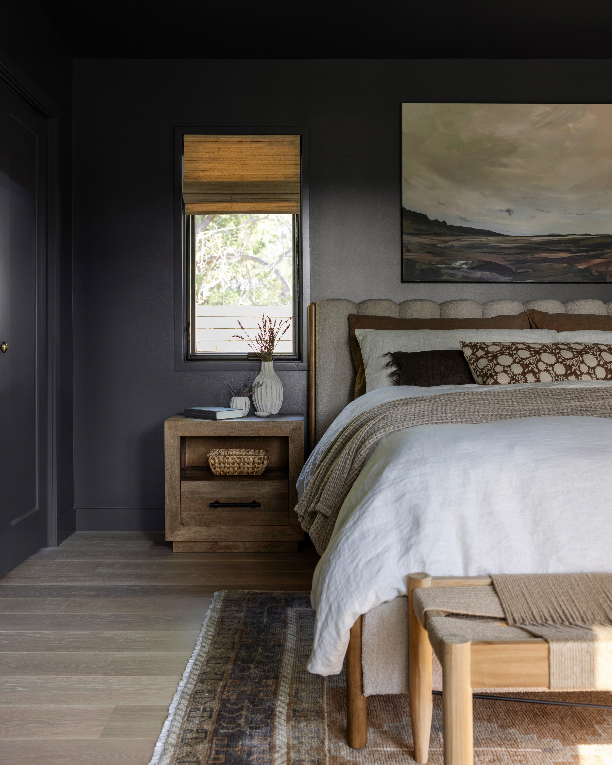 Organic modern home tour example featuring bedroom
