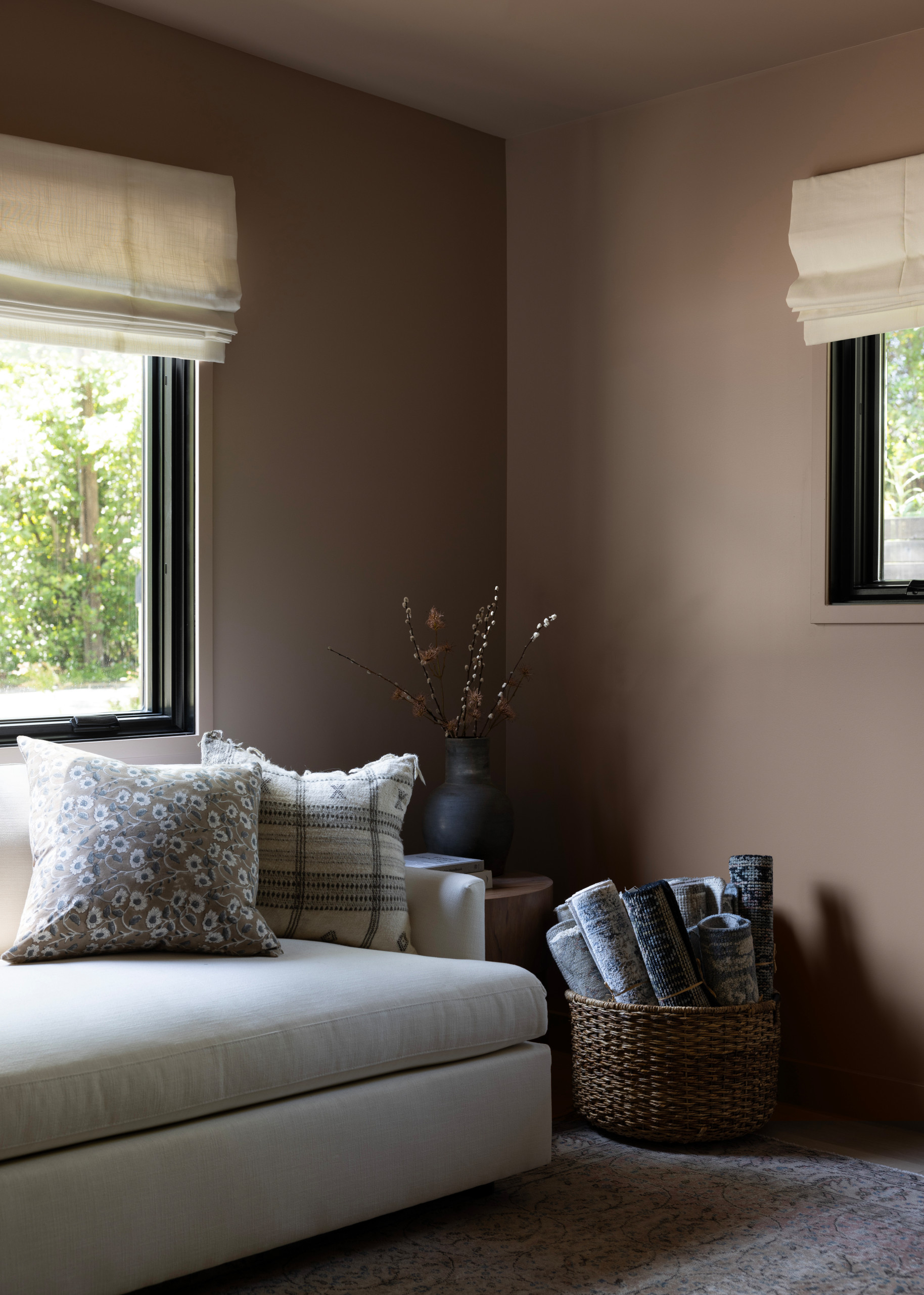 Organic modern home tour example featuring family room