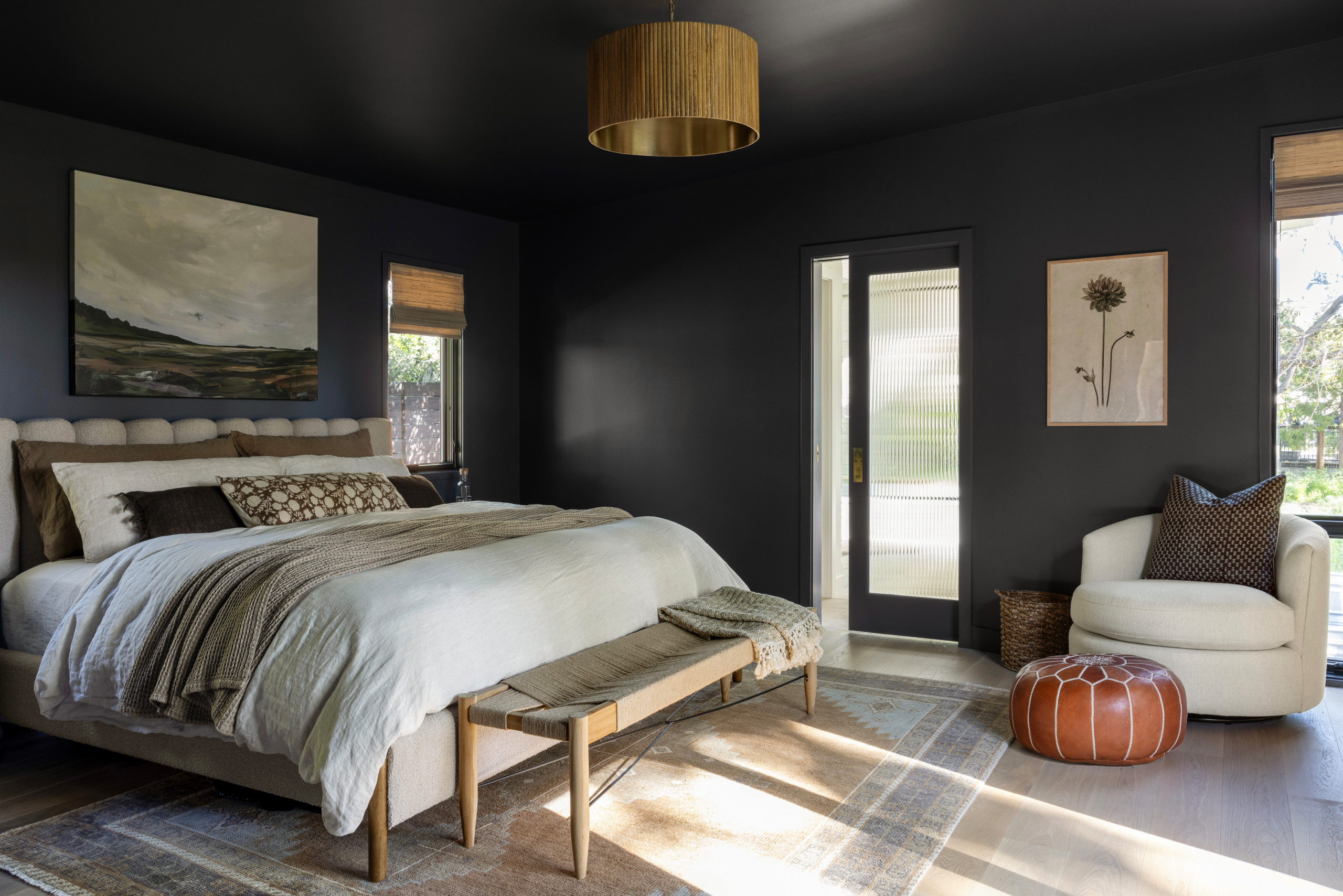 Organic modern home tour example featuring bedroom