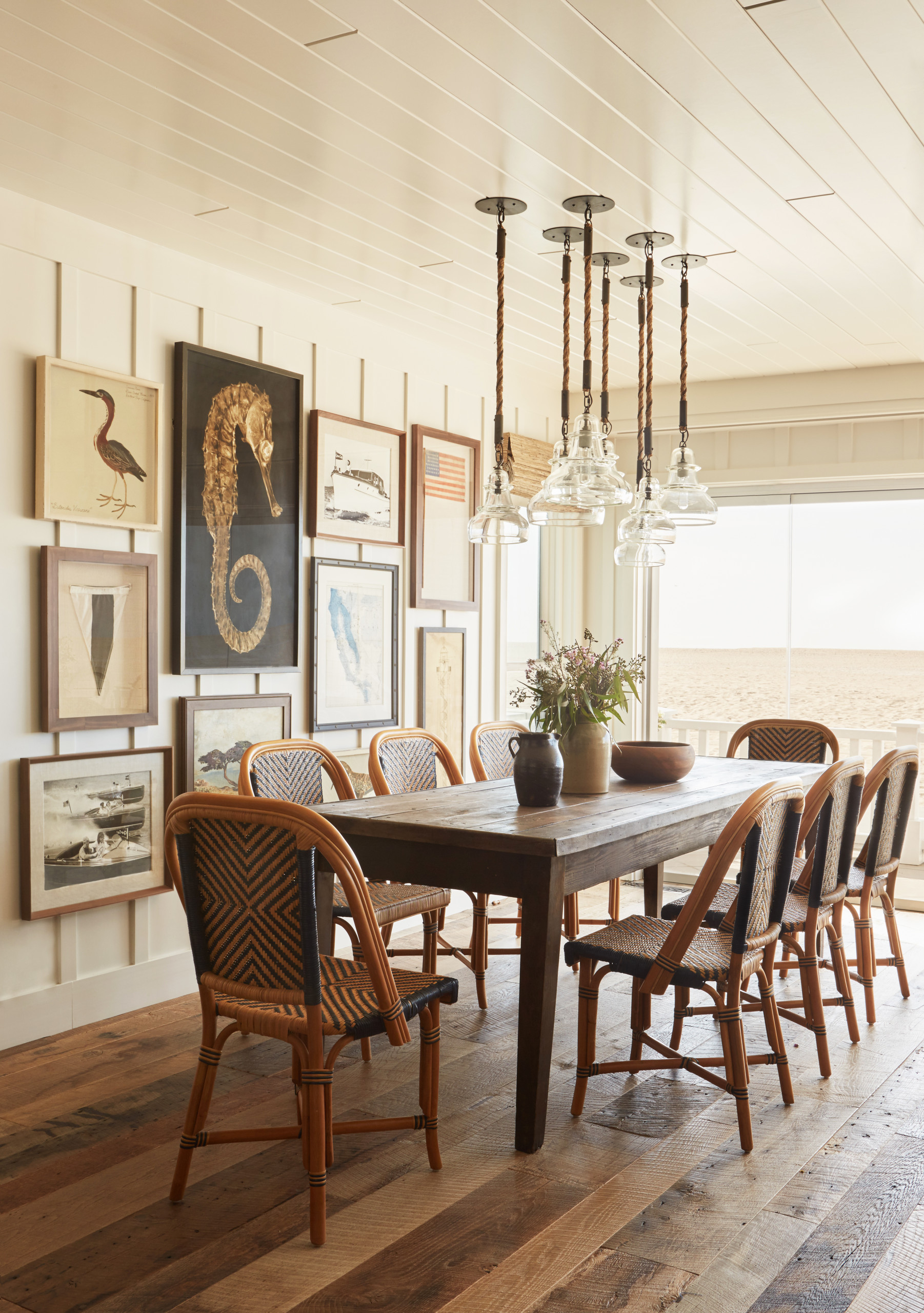 coastal rustic decor with modern heritage style dining room