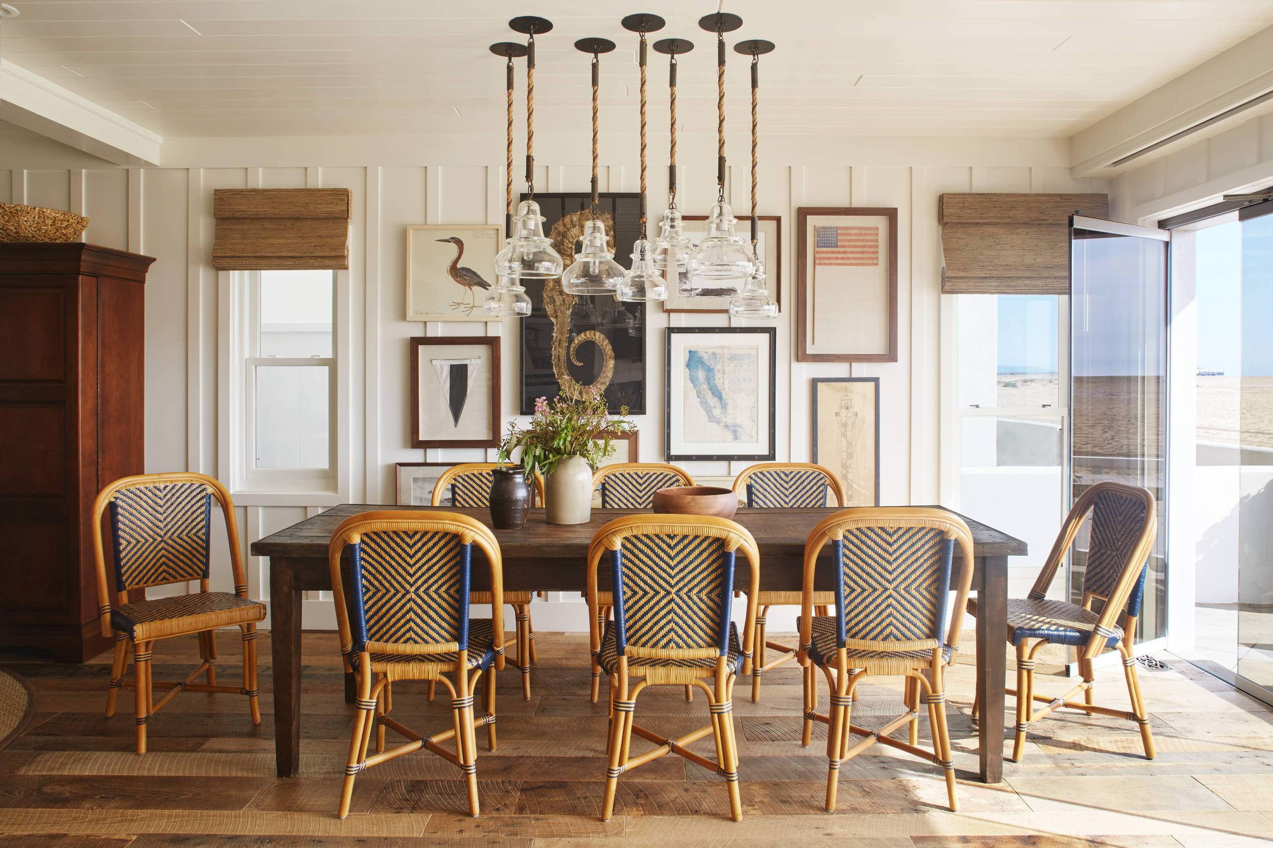 coastal rustic decor with modern heritage style dining room