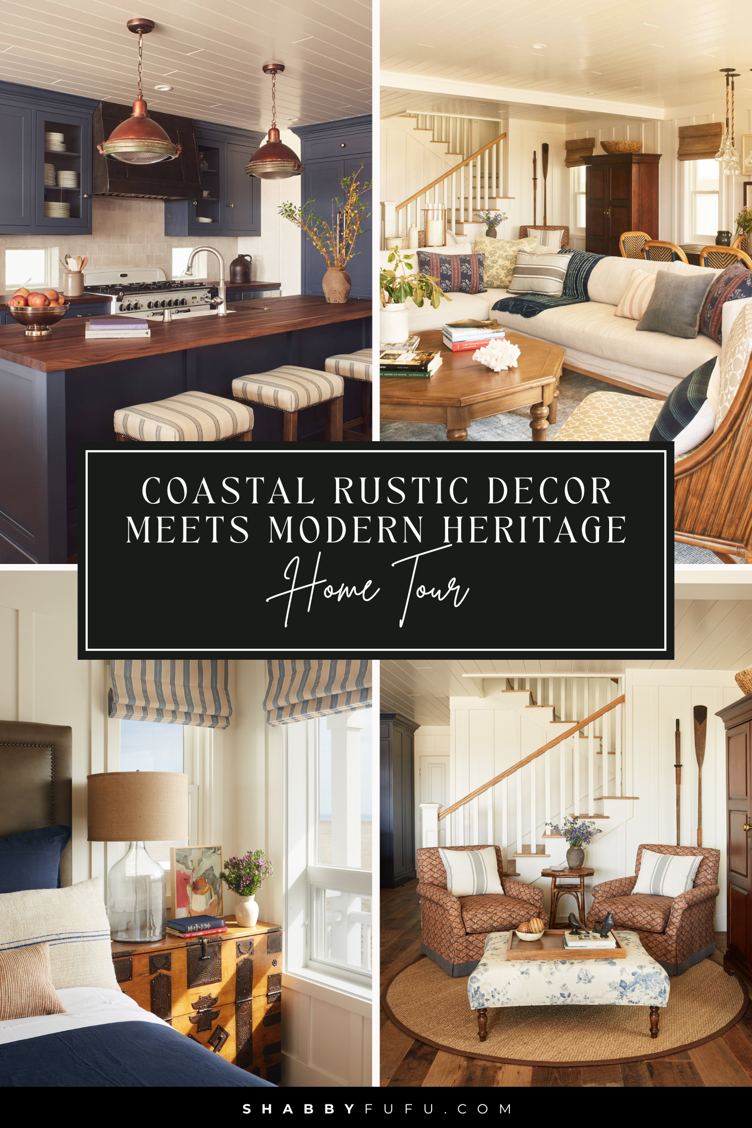 coastal rustic decor with modern heritage home Pinterest Pin