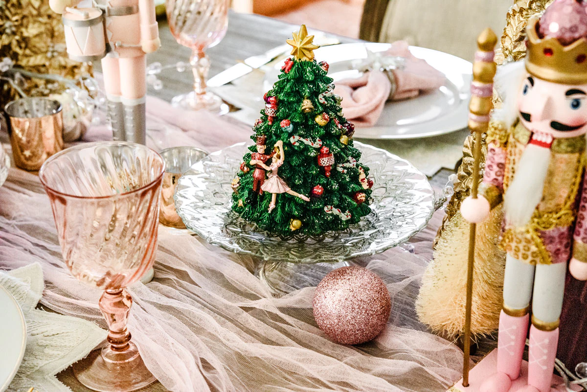 nutcrackercore Christmas decor featuring ballet inspired Holiday Table