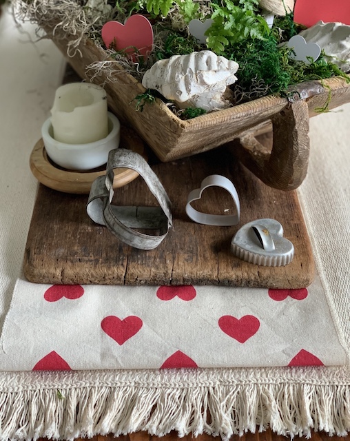 Kitchen decorated showcased as part of farmhouse Valentines Day decor ideas